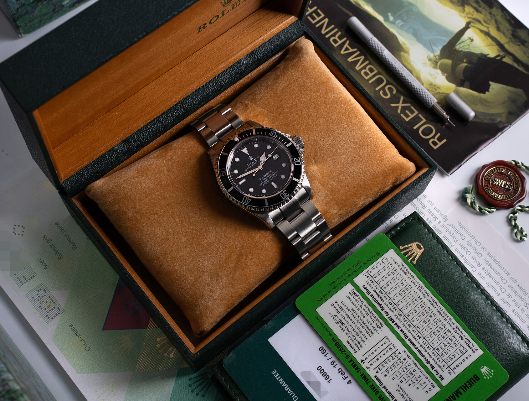 ref 16600 | Classic Sapphire - 'Box & Papers' | Rolex Sea-Dweller