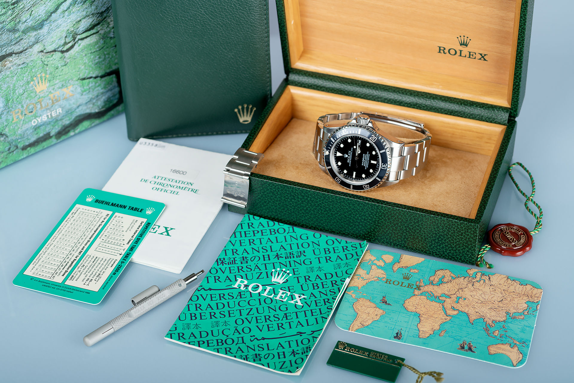 ref 16600 | Complete Set 'Midnight Blue Bezel' | Rolex Sea-Dweller