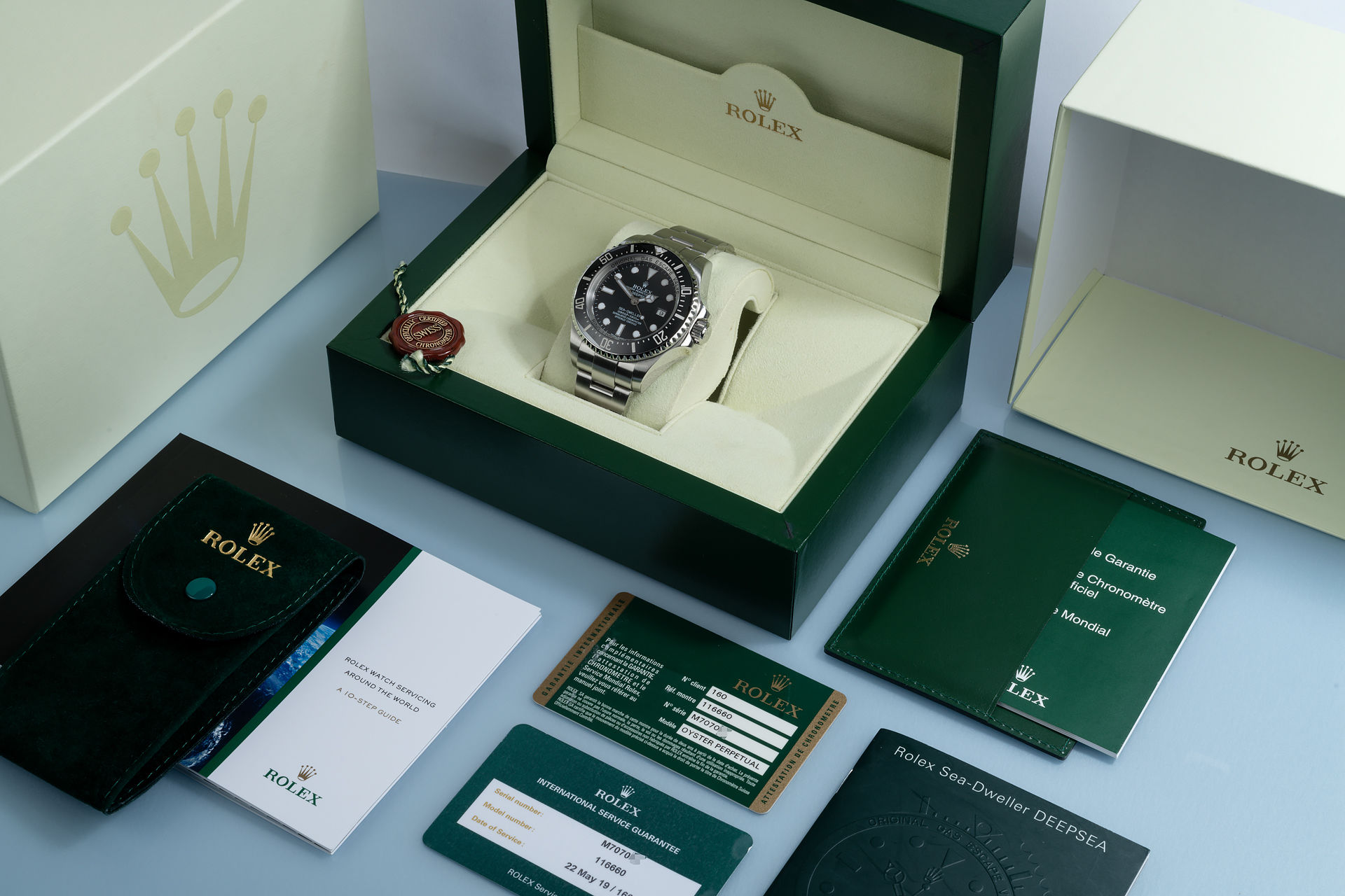 ref 116660 | Full Set 'Rolex Service Warranty' | Rolex Sea-Dweller Deepsea