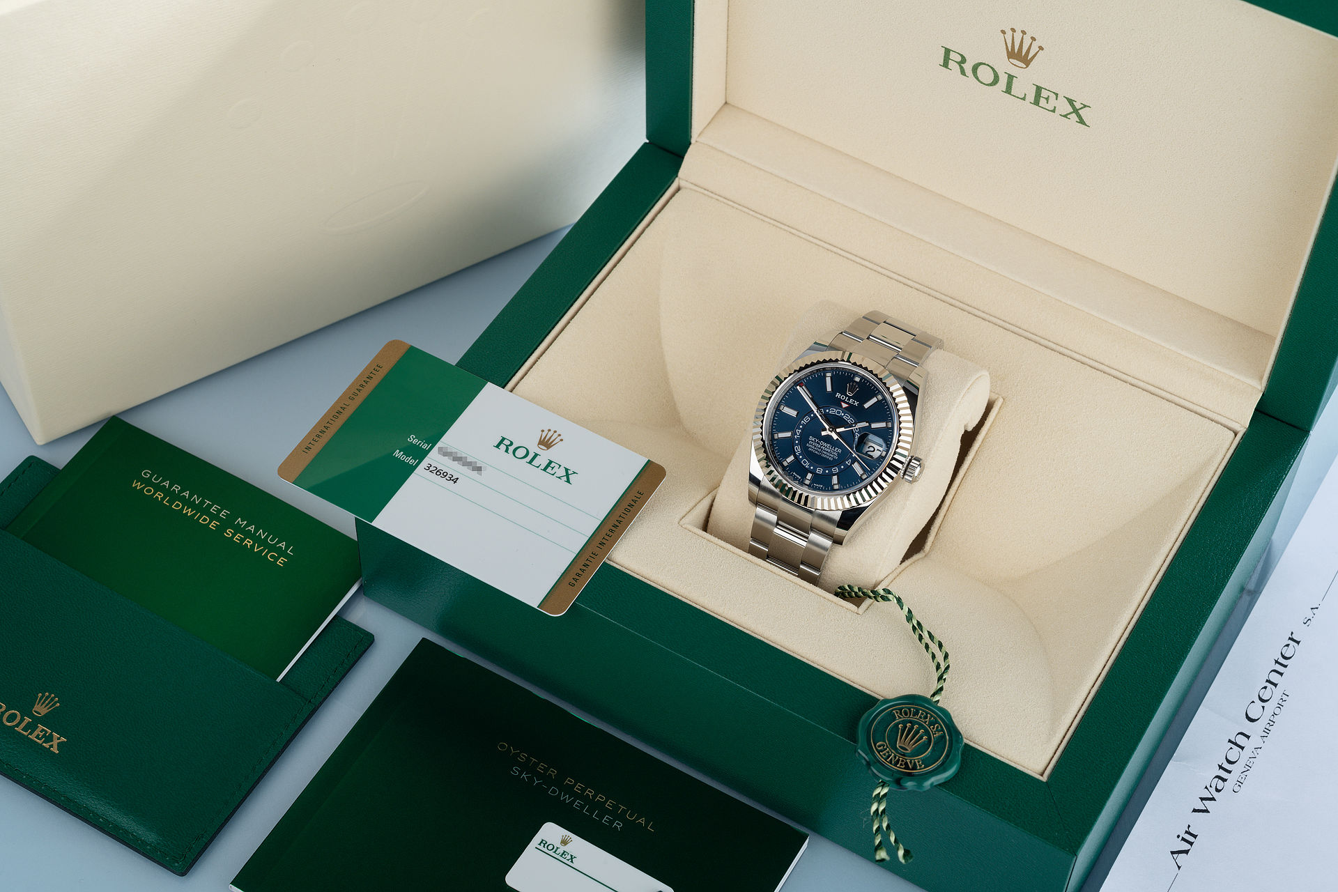 "Dual-Time" 5 Year Warranty | ref 326934 | Rolex Sky Dweller