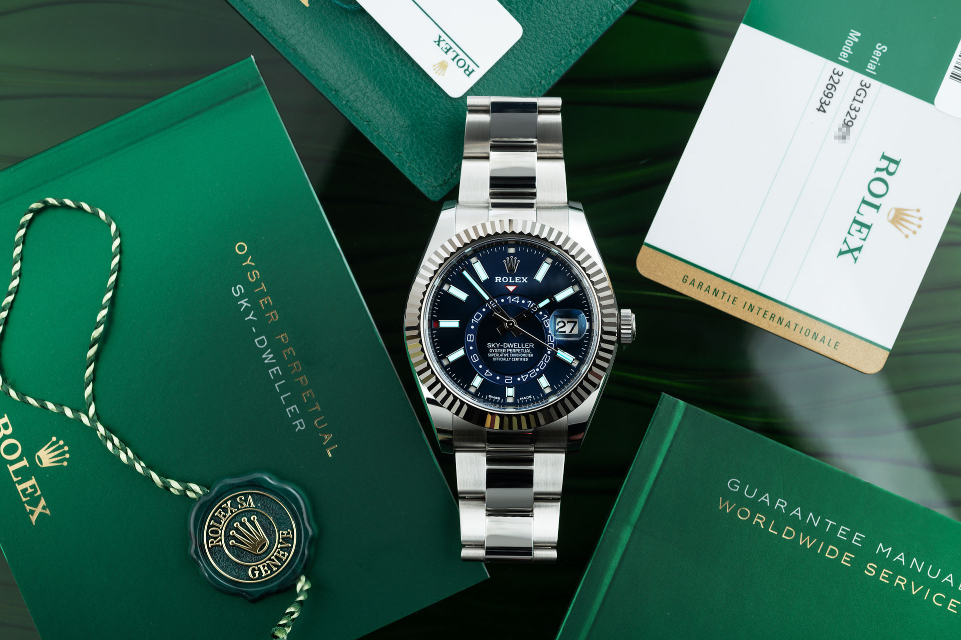 ref 326934 | Perfect 'Full Set' 5 Year Warranty | Rolex Sky Dweller