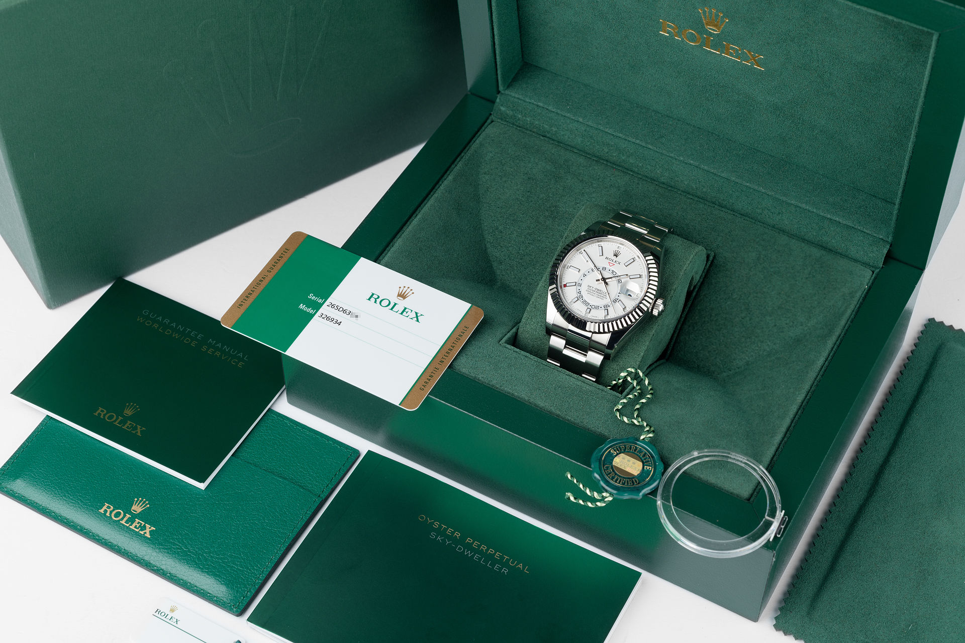 ref 326934 | Rolex Warranty to 2022 | Rolex Sky Dweller