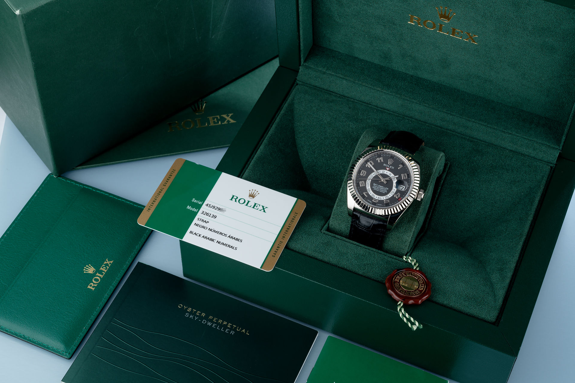 ref 326139 | Annual Calendar 'Box & Certificate' | Rolex Sky-Dweller