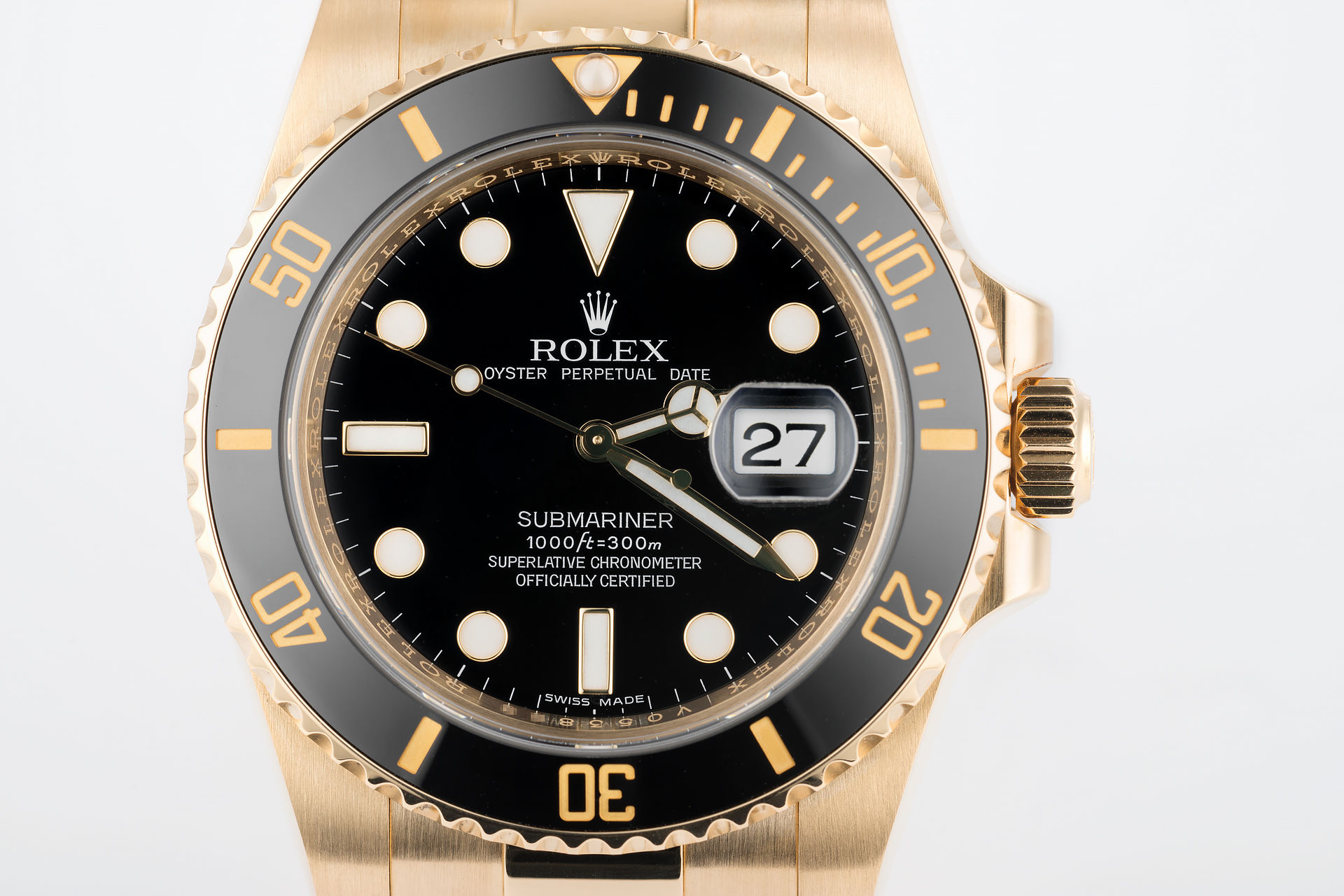 ref 116618LN | 18ct Yellow Gold | Rolex Submariner 