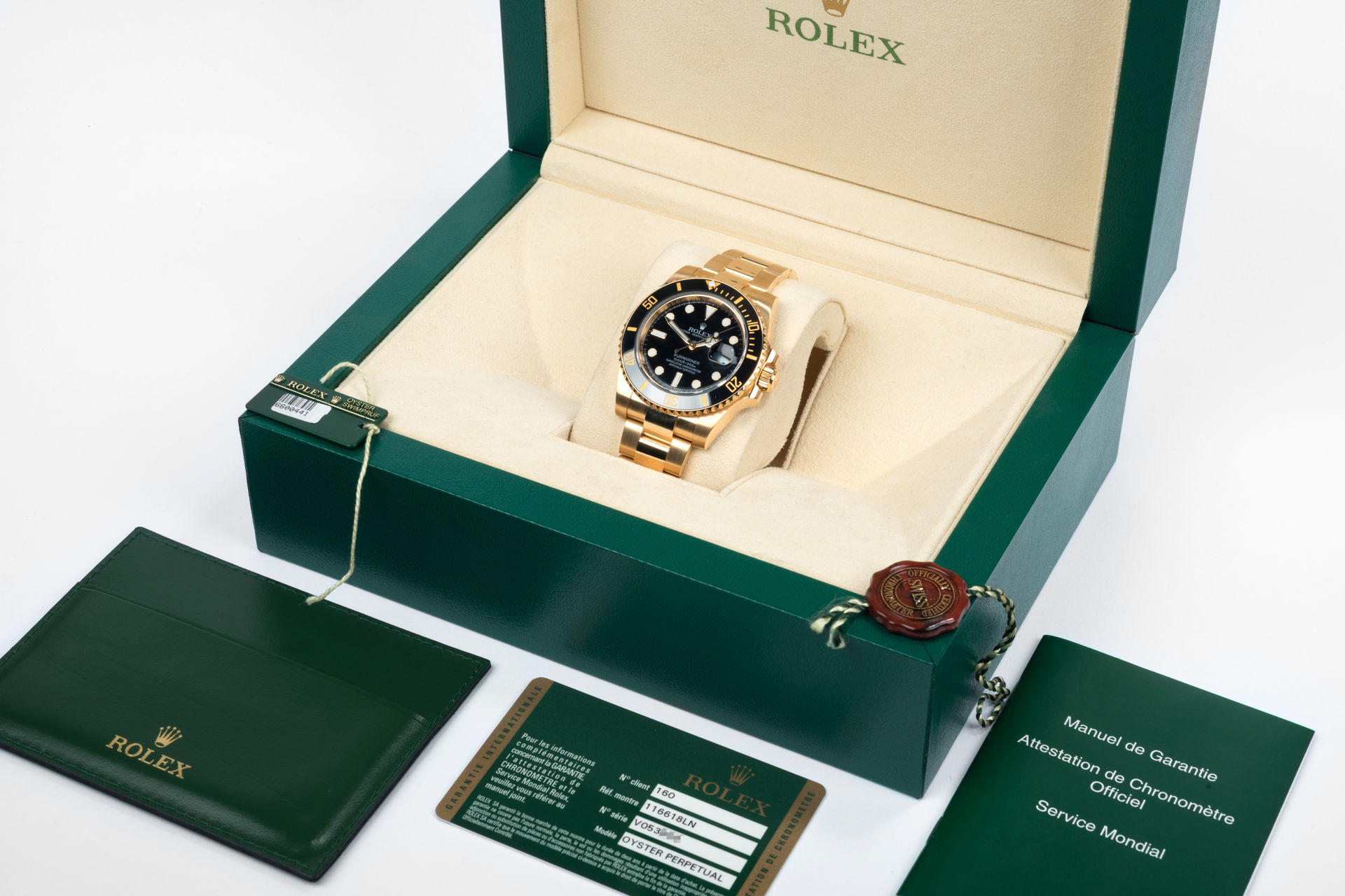 ref 116618LN | 18ct Yellow Gold | Rolex Submariner 