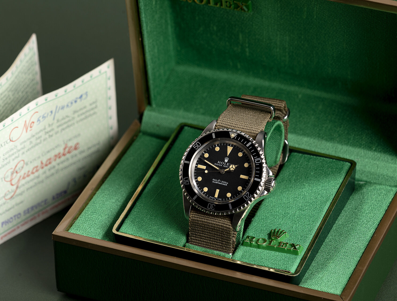 ref 5513 | 5513 - Box & Certificate | Rolex Submariner 