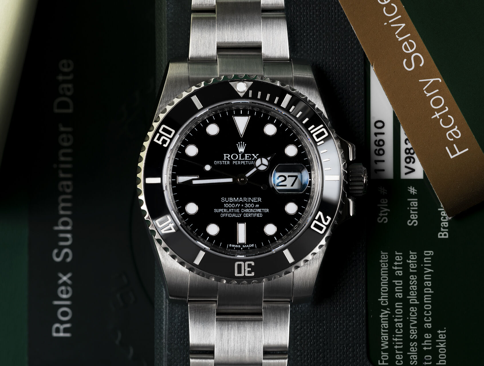 ref 116610LN | 116610LN - Box & Certificate | Rolex Submariner Date