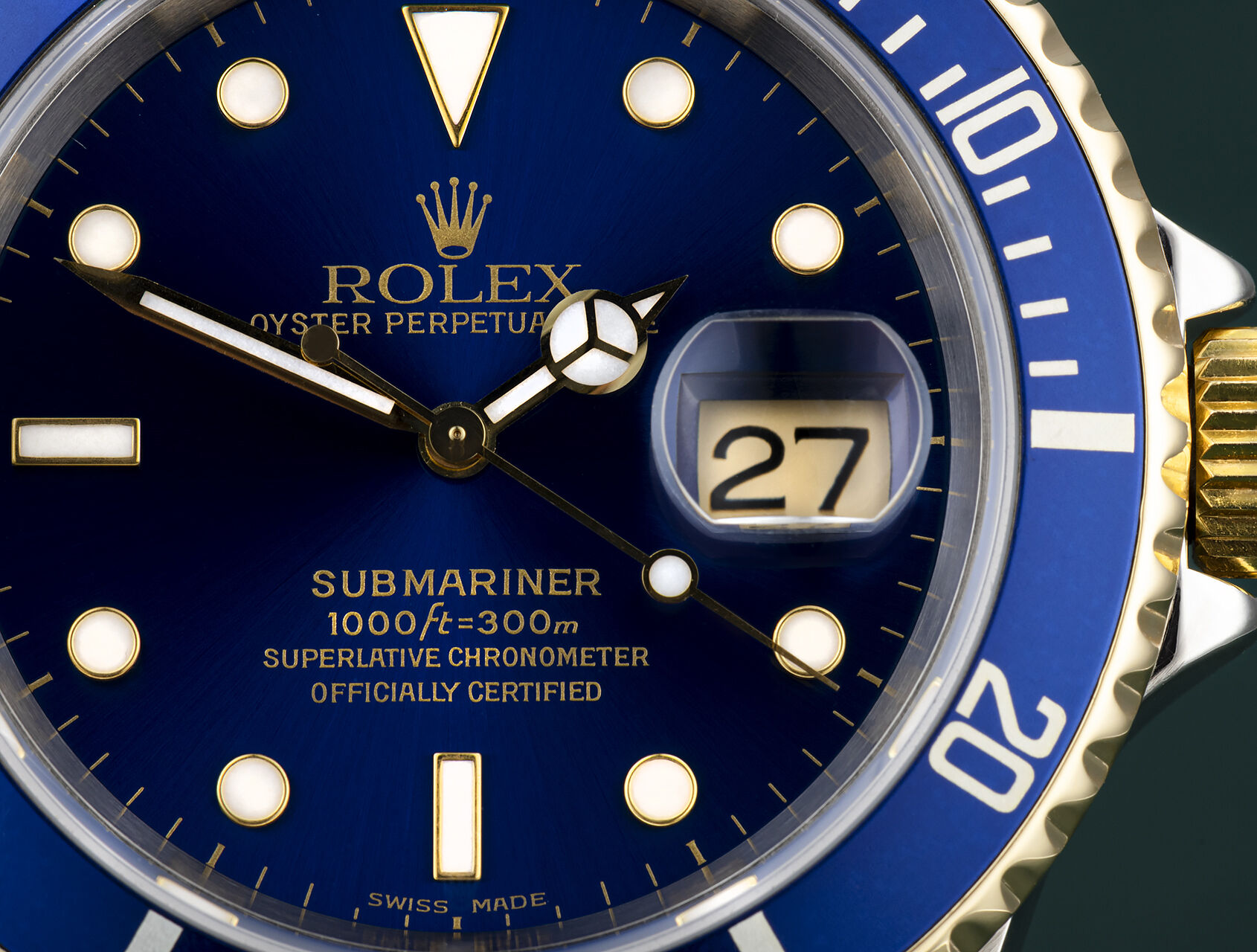 tham chiếu 16613 |  Vàng Vàng Thép |  Rolex Submariner Ngày