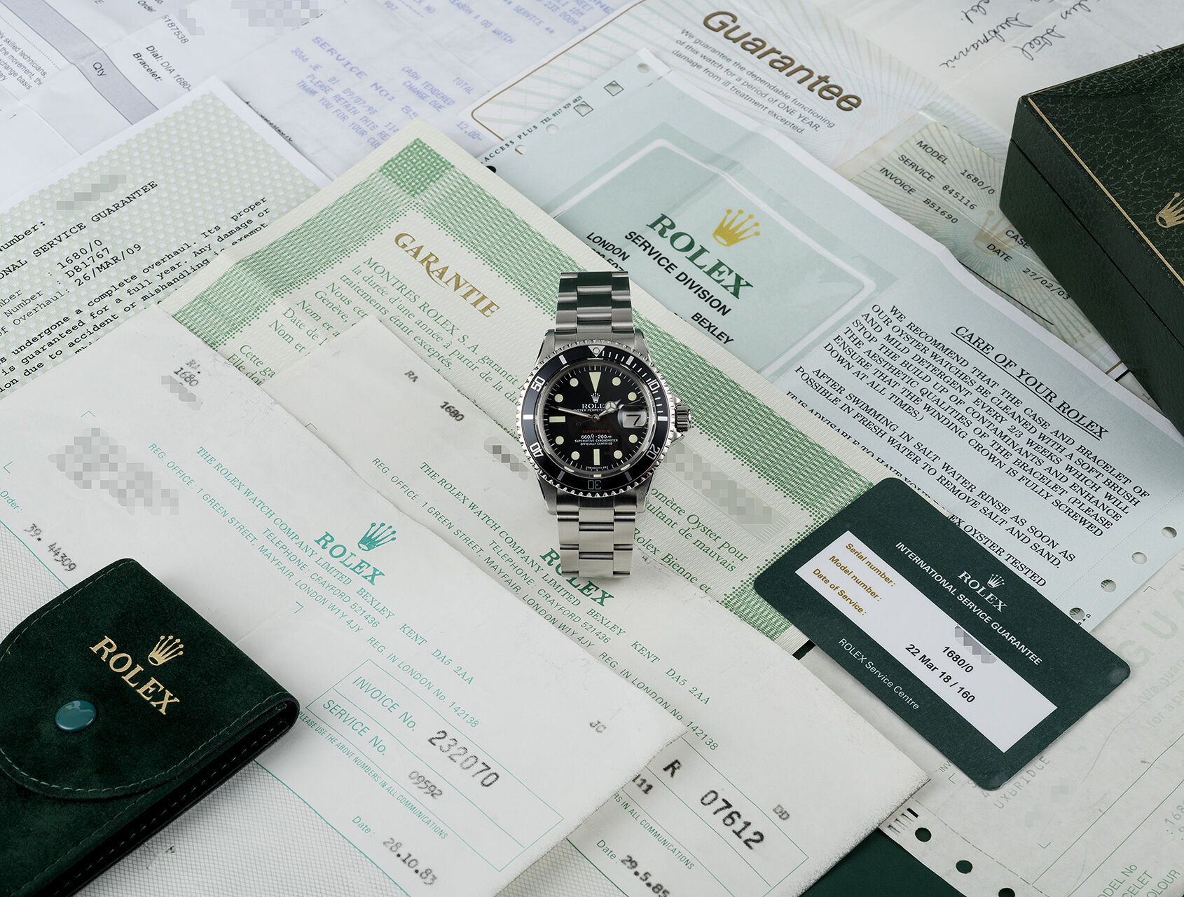 ref 1680 | 1680 - Box & Certificate | Rolex Submariner Date