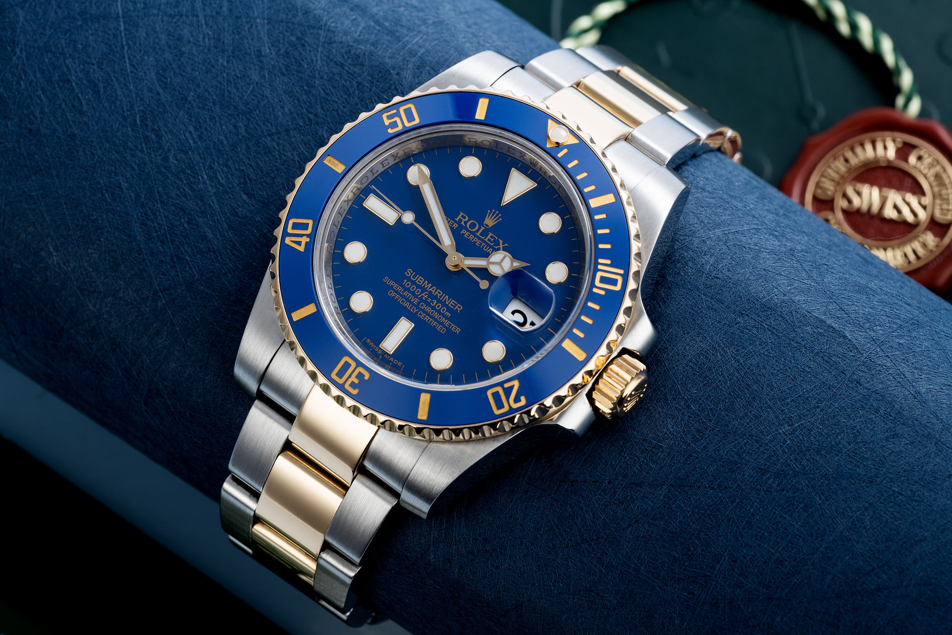 ref 116613LB | '1st Series' Box & Certificate | Rolex Submariner Date