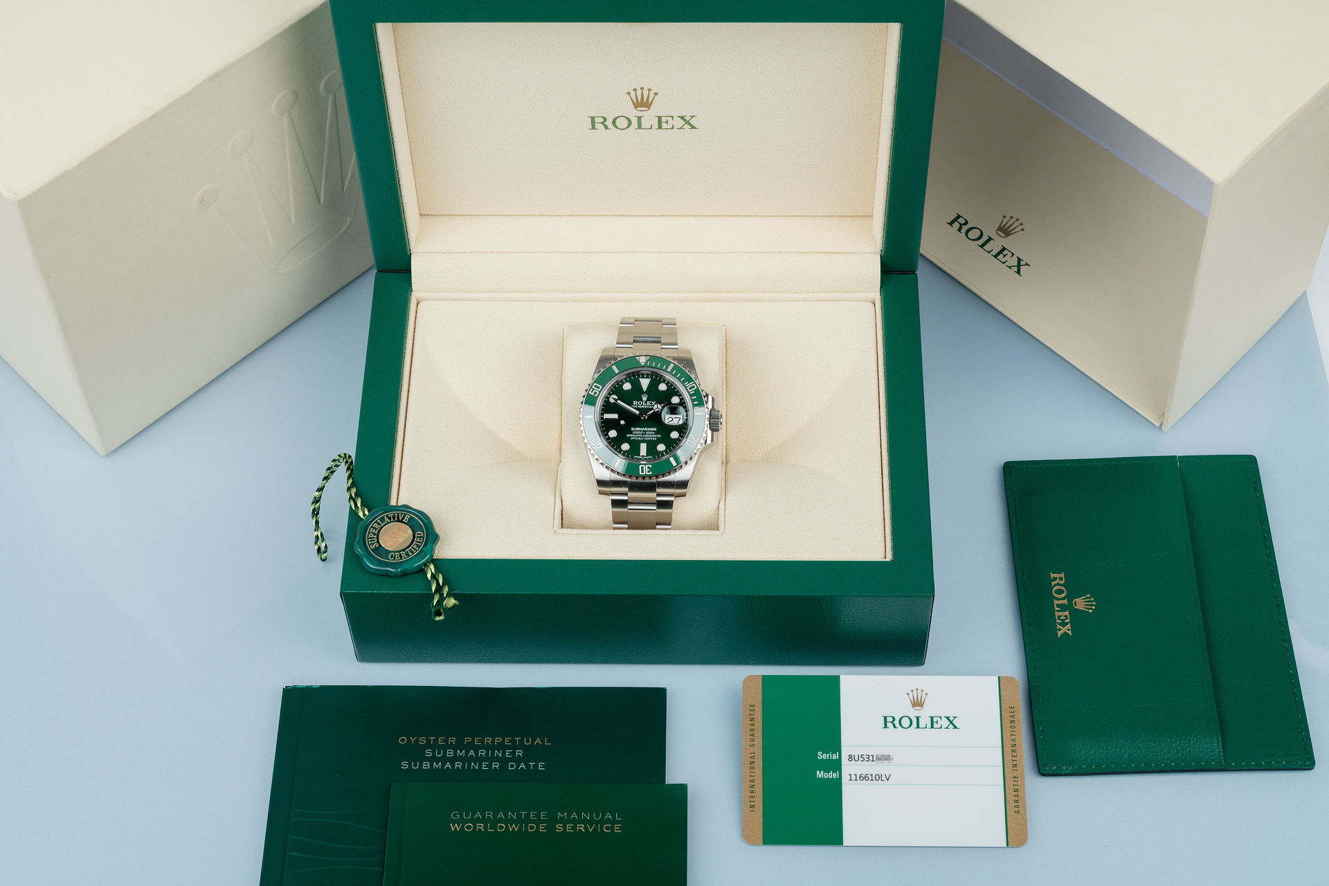 ref 116610LV | 5-year Warranty Box & Certificate | Rolex Submariner Date