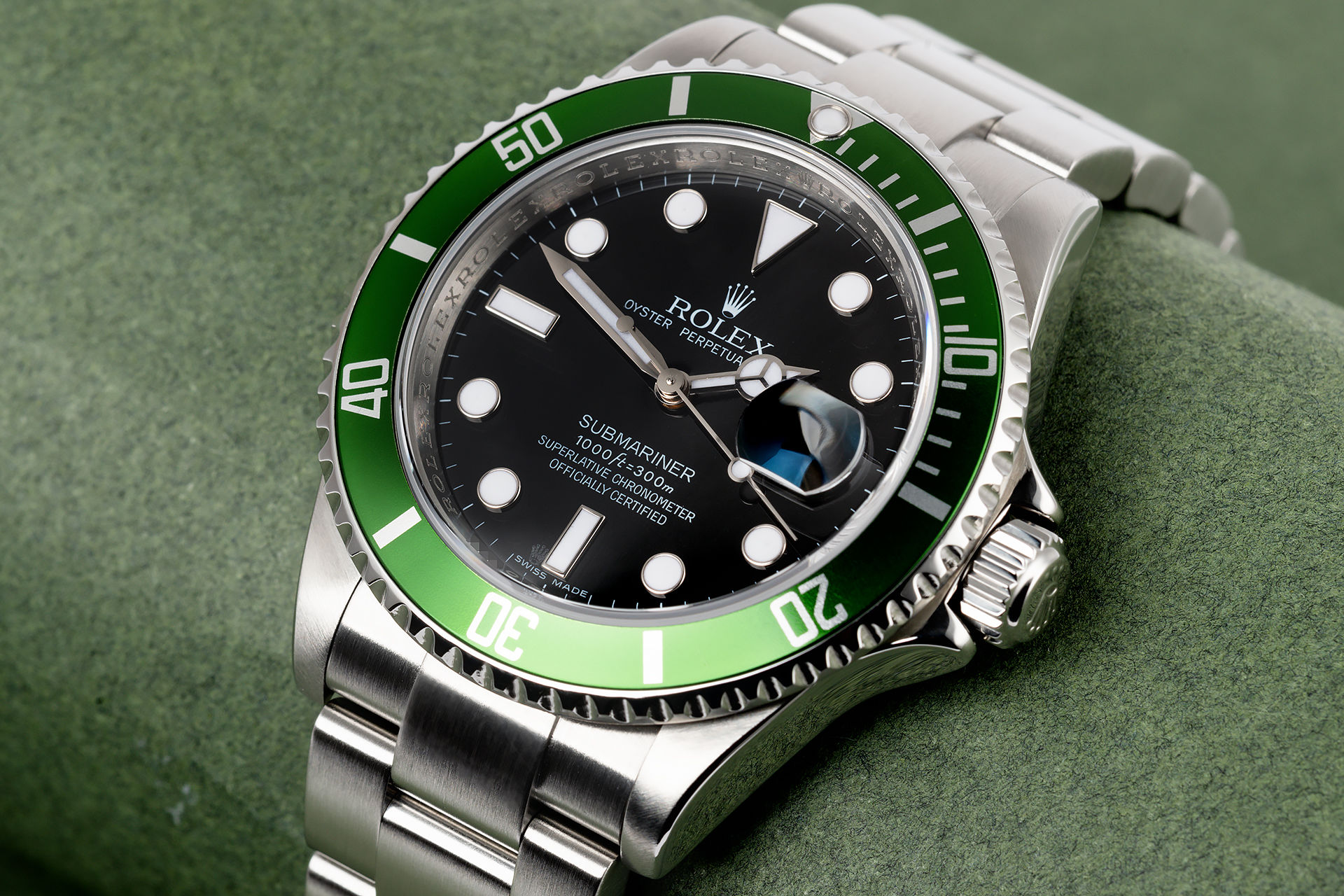 ref 16610LV | 'Kermit' Serviced By Rolex  | Rolex Submariner Date