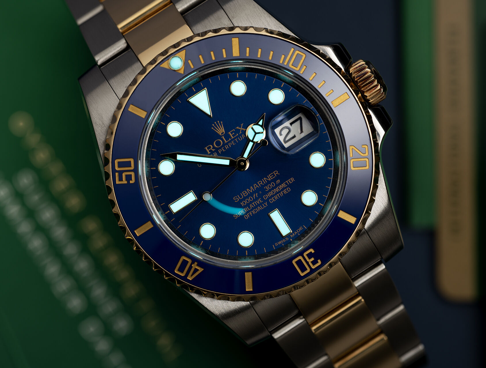 ref 116613LB | Box & Certificate | Rolex Submariner Date