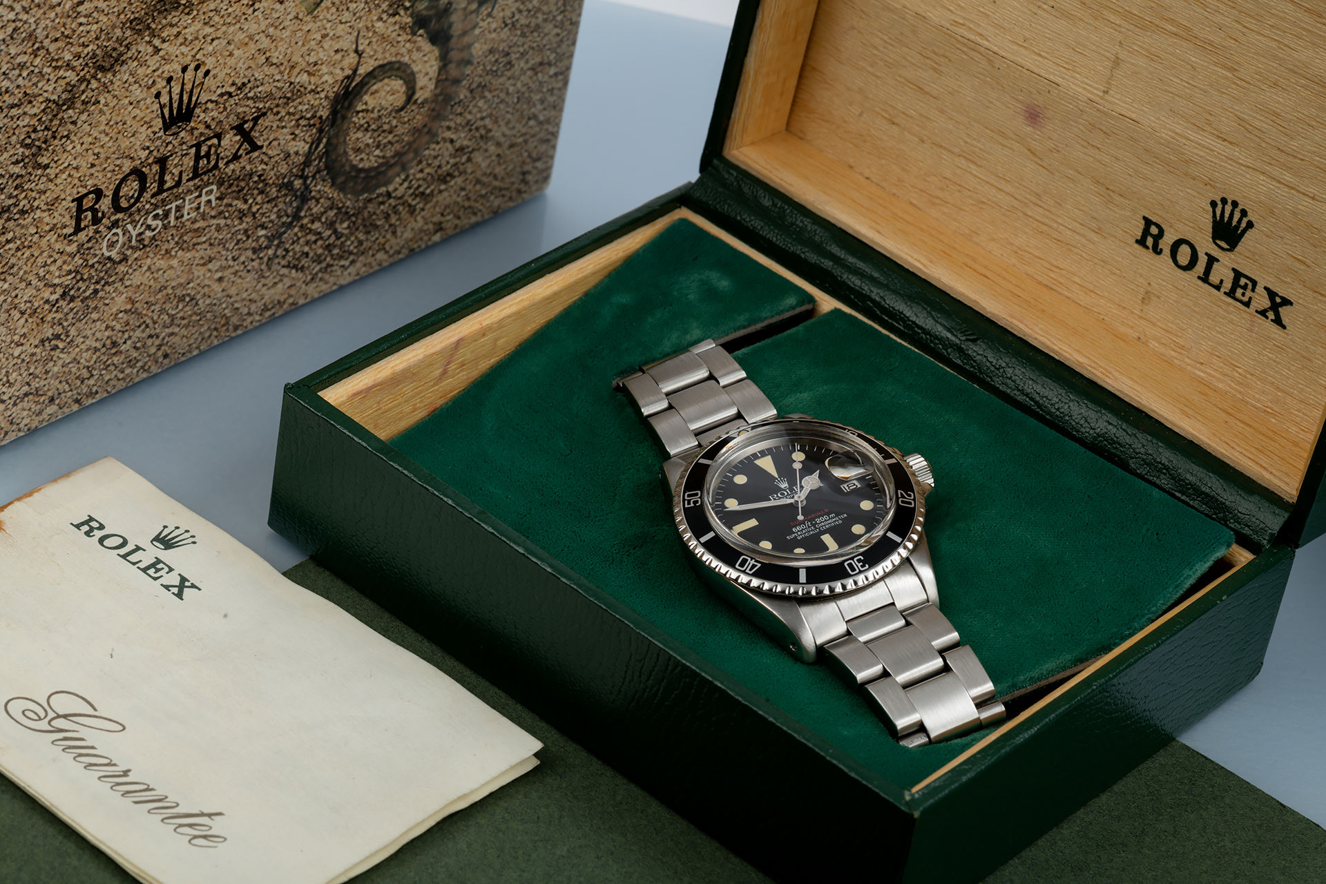 ref 1680 | Box & Papers 'Red Writing' Submariner | Rolex Submariner Date