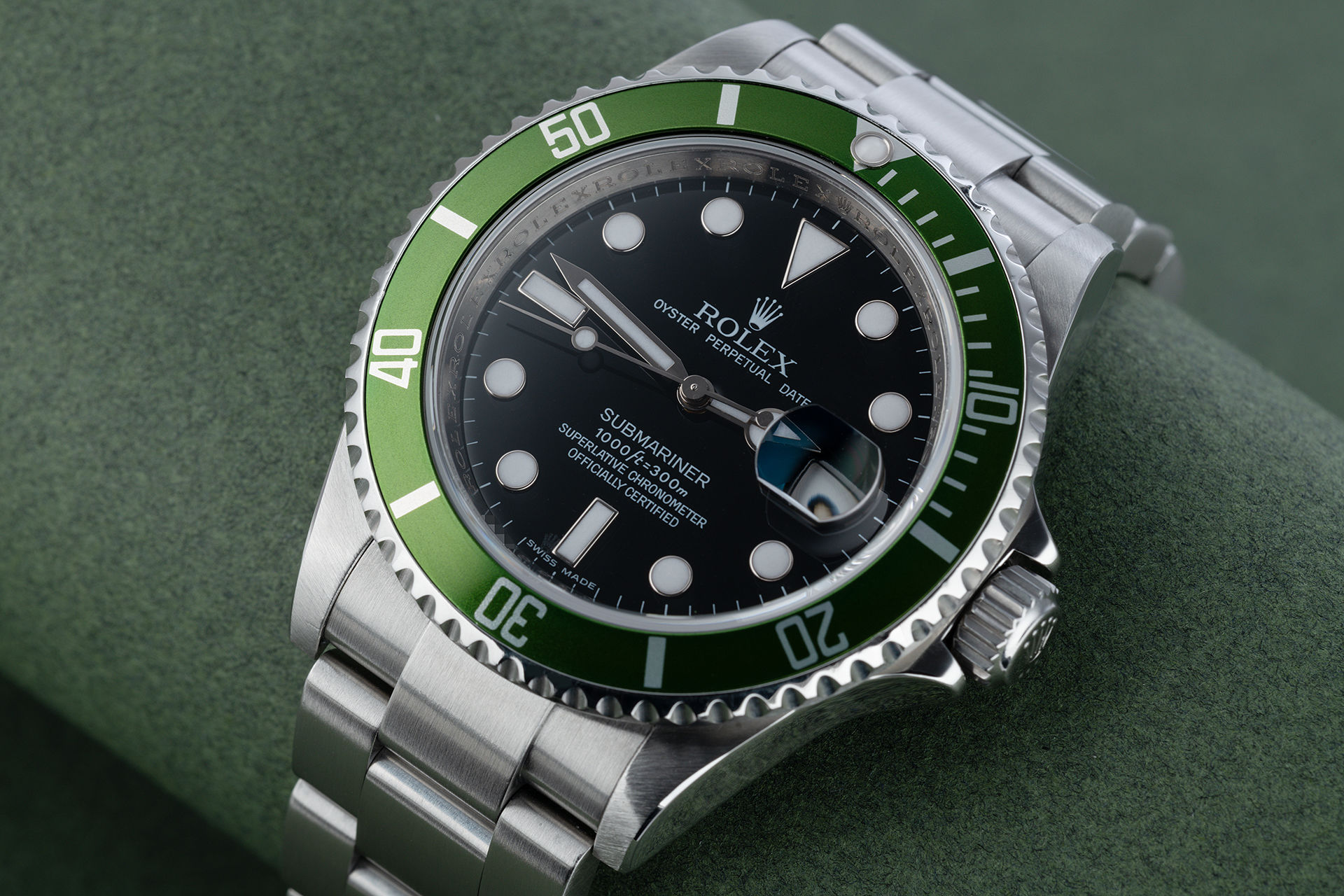 ref 16610LV | Olive Bezel 'Under Rolex Warranty' | Rolex Submariner Date