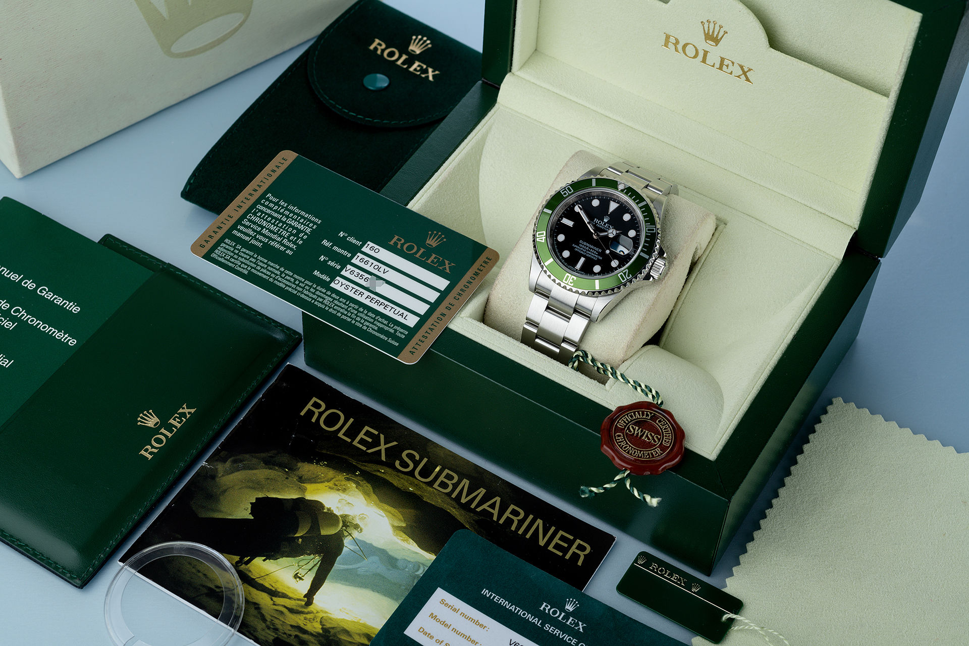 ref 16610LV | Olive Bezel 'Under Rolex Warranty' | Rolex Submariner Date