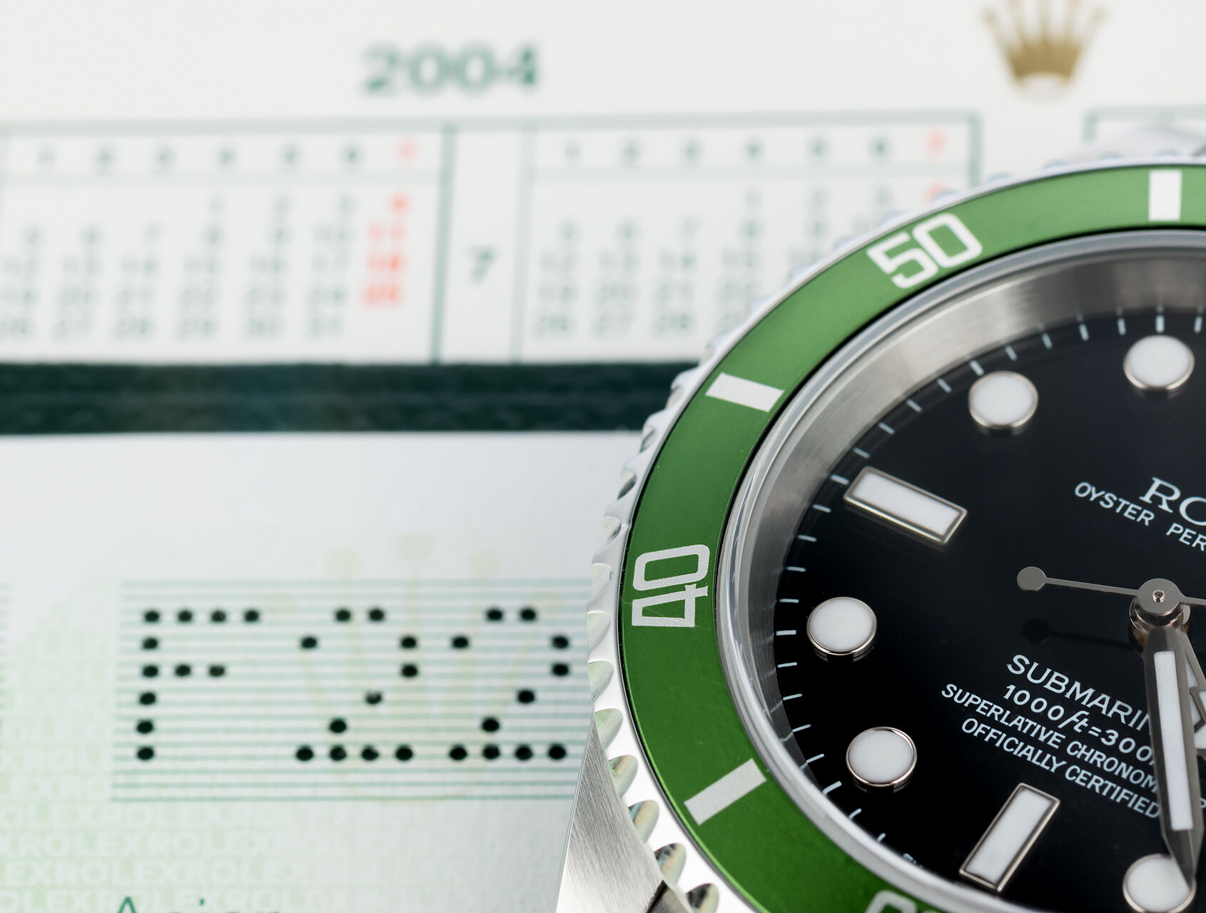 ref 16610LV | 'Early F Series' Olive bezel | Rolex Submariner Date