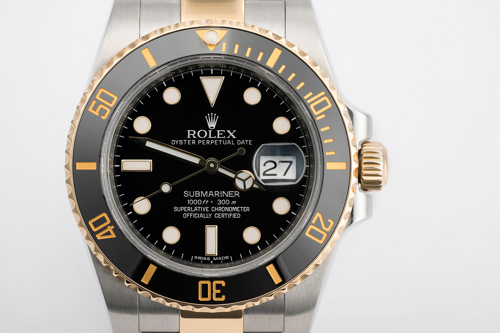 ref 116613LN | Gold & Steel Cerachrom Model | Rolex Submariner Date