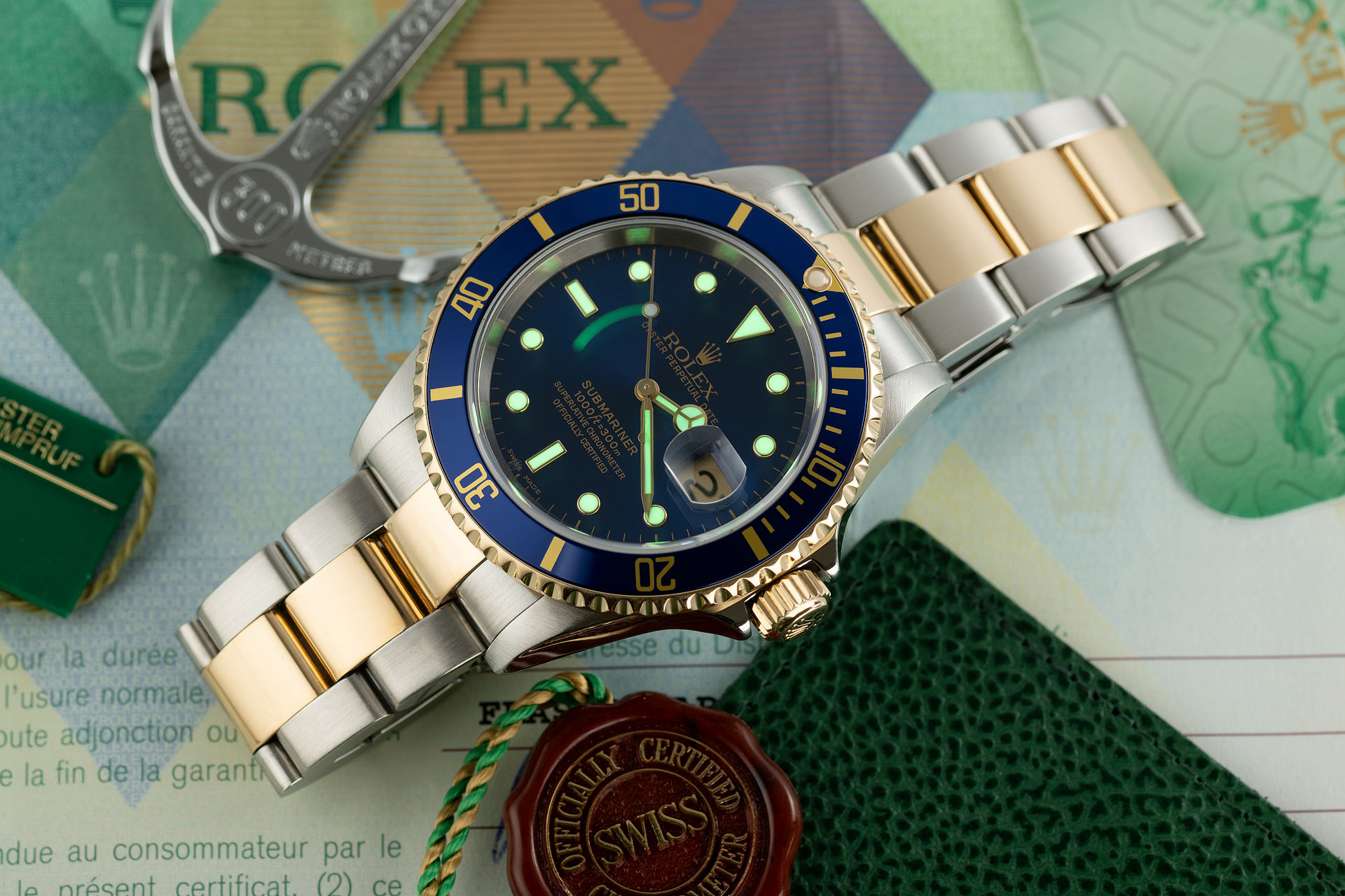 ref 16613 | Gold & Steel Complete Set | Rolex Submariner Date