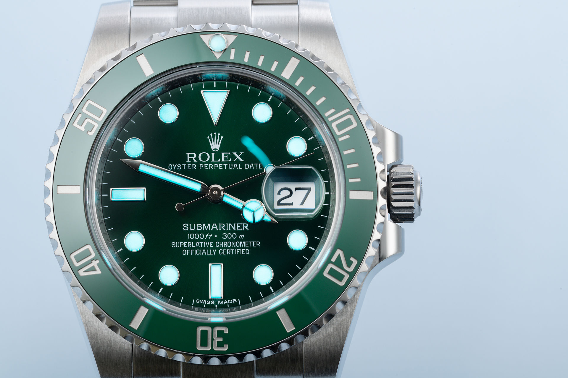 ref 116610LV | Green Cerachrom Bezel | Rolex Submariner Date