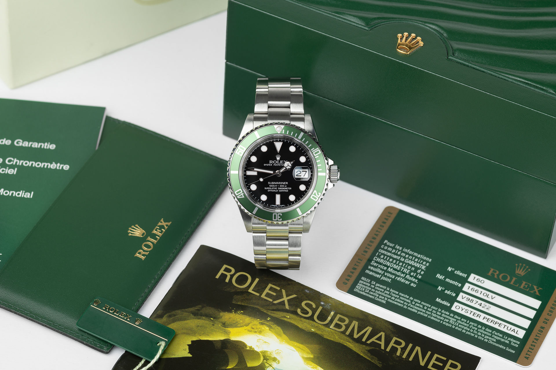 ref 16610LV | 'Kermit' Full Set RRR  | Rolex Submariner Date