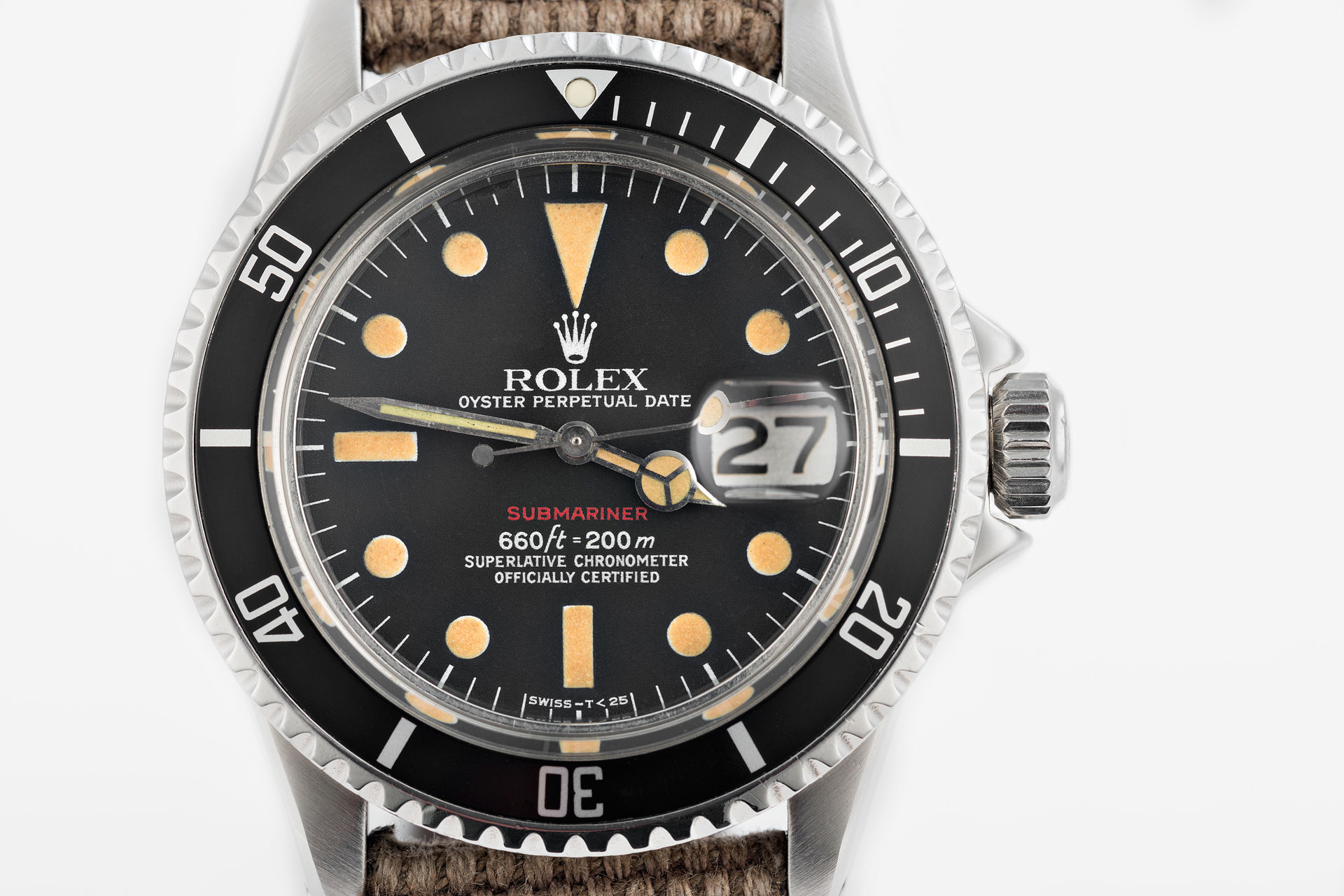 ref 1680 | 'Red Writing' Butterscotch Patina | Rolex Submariner Date