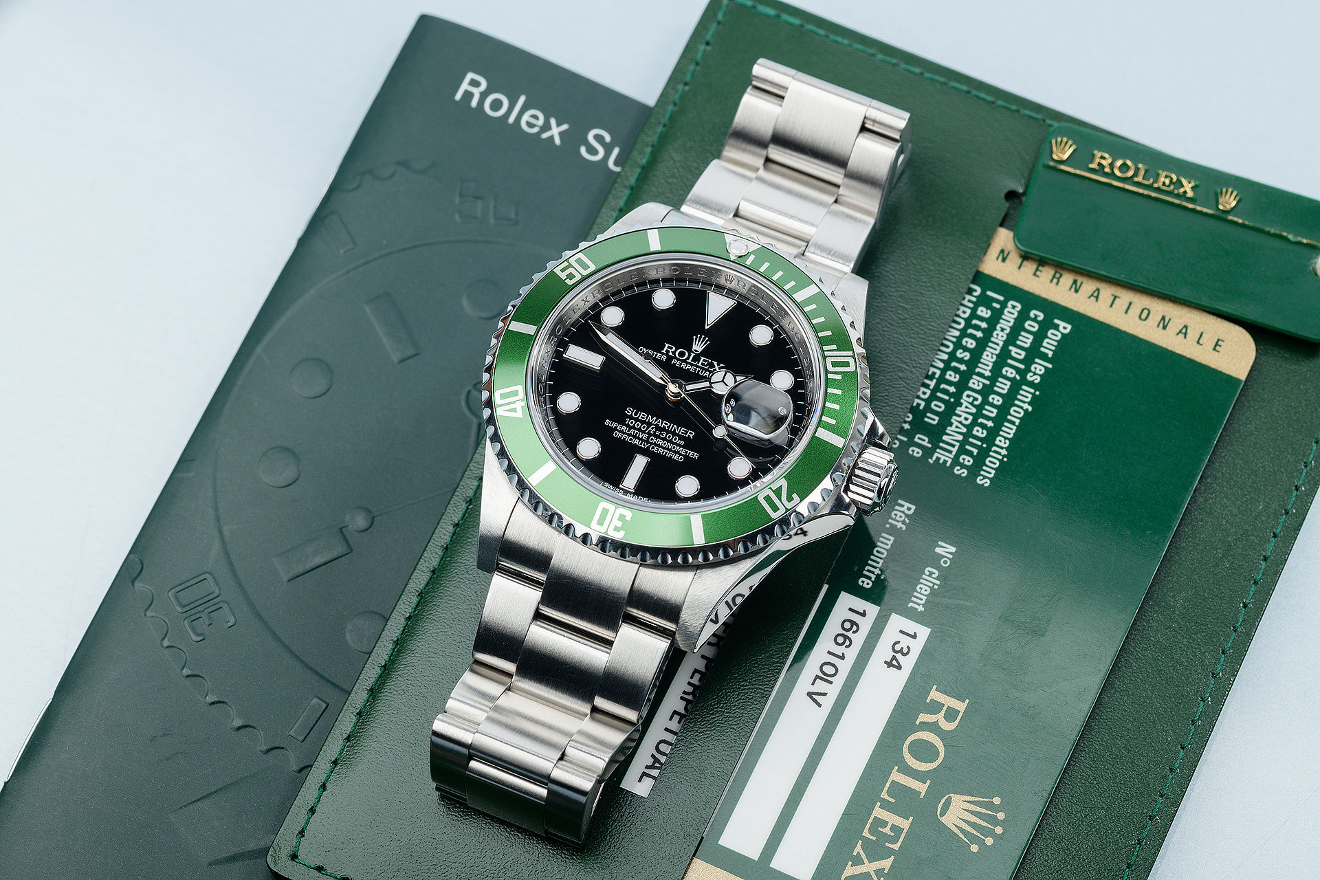 Rolex 16610LV Submariner Kermit 50th Anniversary 40mm