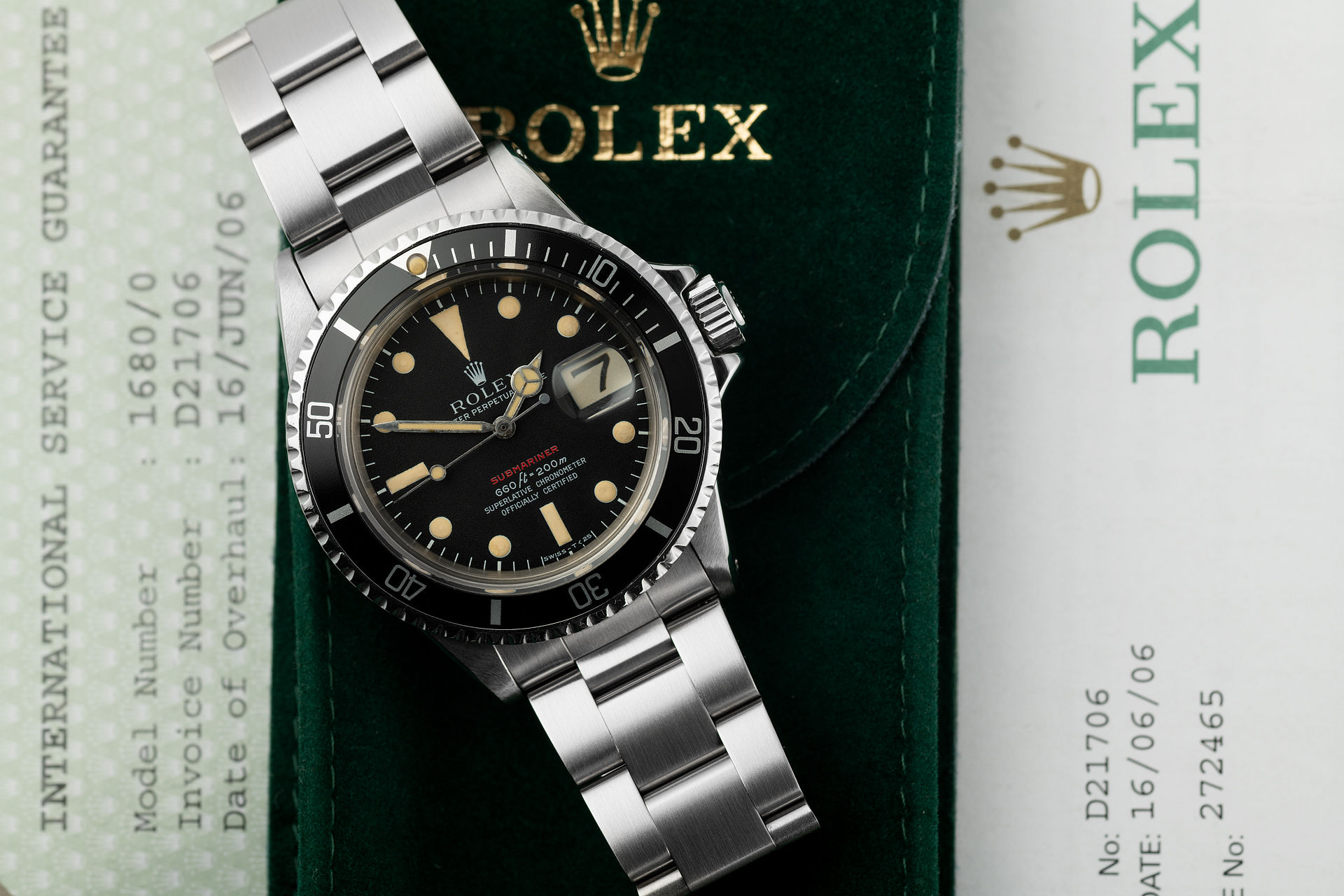 Details about   ROLEX Vintage Tag Seal 1970's Frog Foot Hangtag Submariner Date 1680 Red Writing 