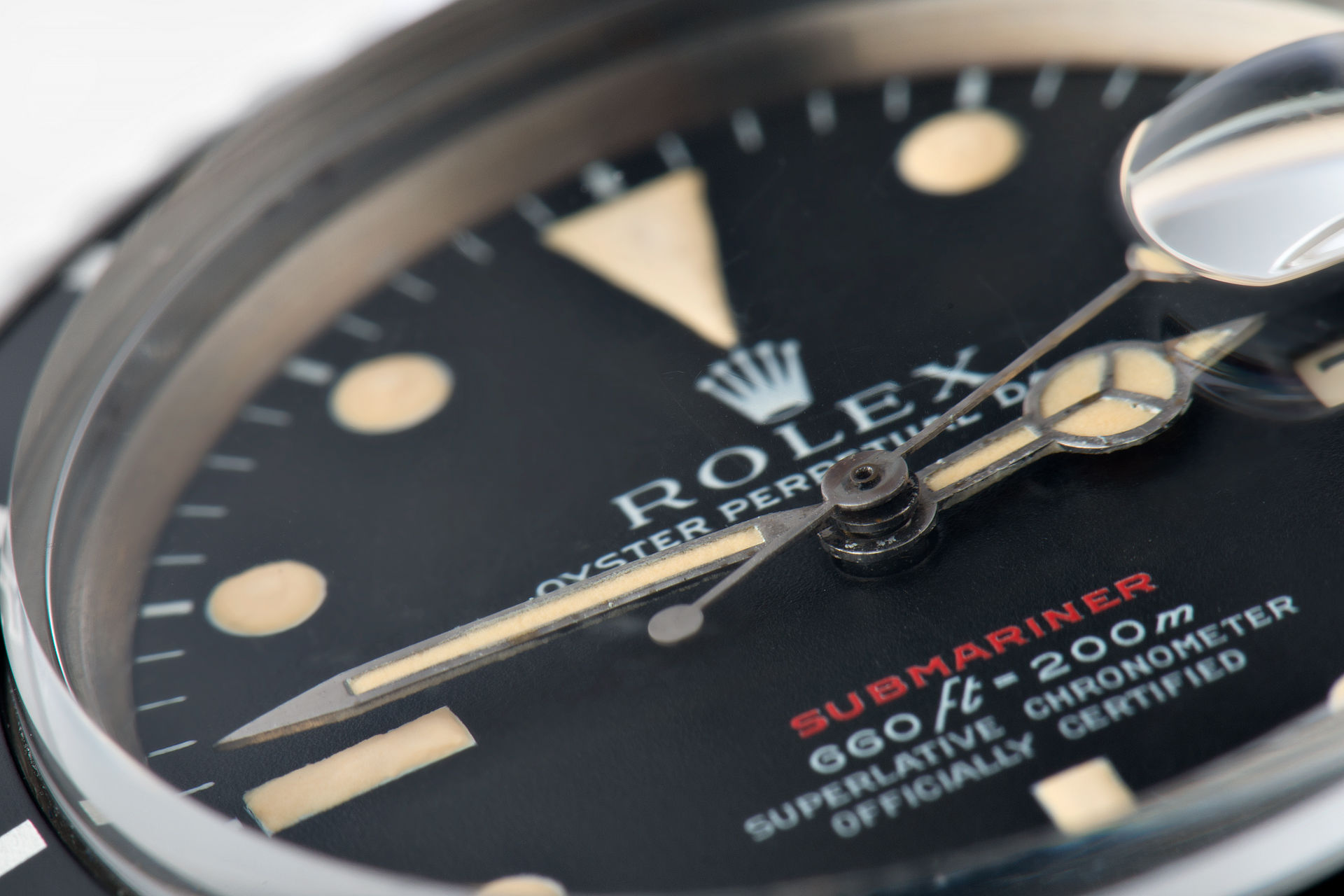 ref 1680 | 'Feet First' Red Writing | Rolex Submariner Date