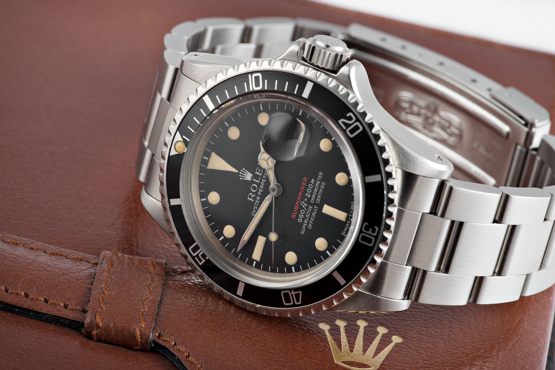 ref 1680 | 'Feet First' Red Writing | Rolex Submariner Date