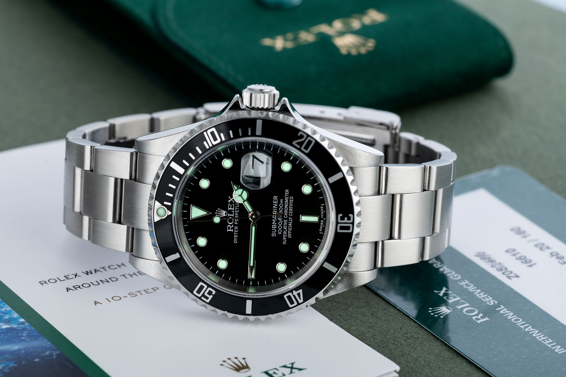 ref 16610 | 'Rolex Service Warranty to 2022' | Rolex Submariner Date