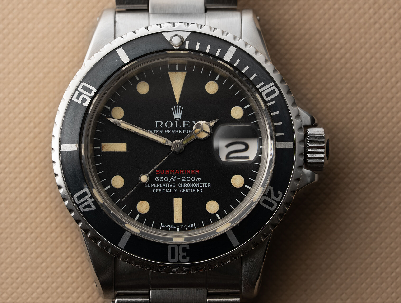 ref 1680 | Vintage Red Writing | Rolex Submariner Date