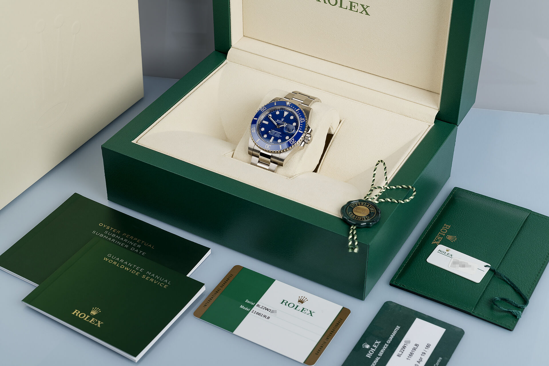 ref 116619LB | White Gold Blue Dial  | Rolex Submariner Date