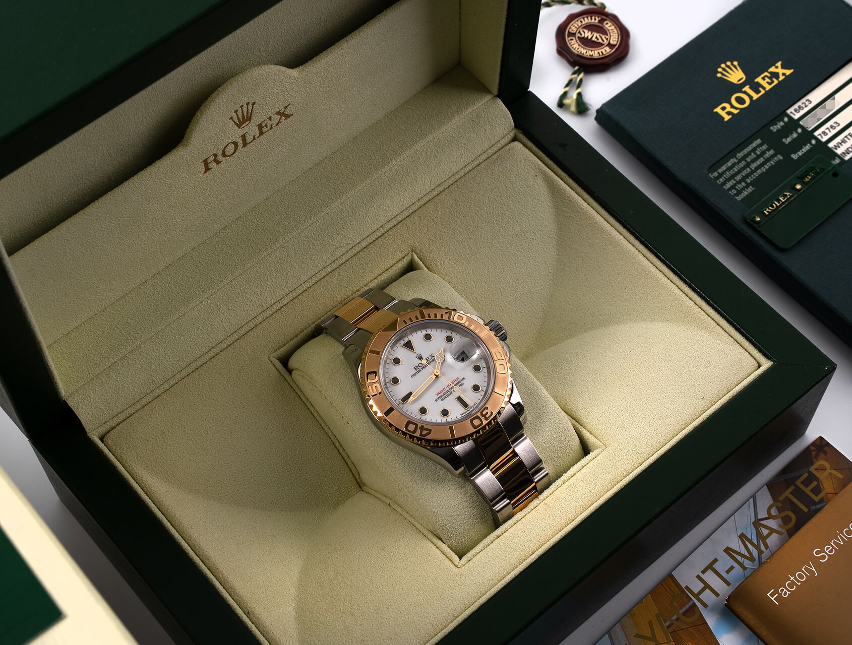 ref 16623 | 16623 - Box & Certificate | Rolex Yacht-Master