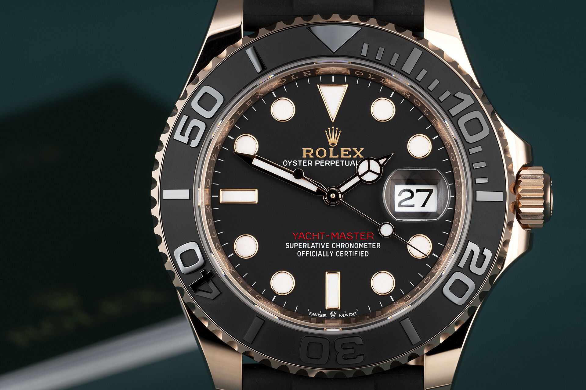 ref 126655 | Rose gold - OysterFlex | Rolex Yacht-Master