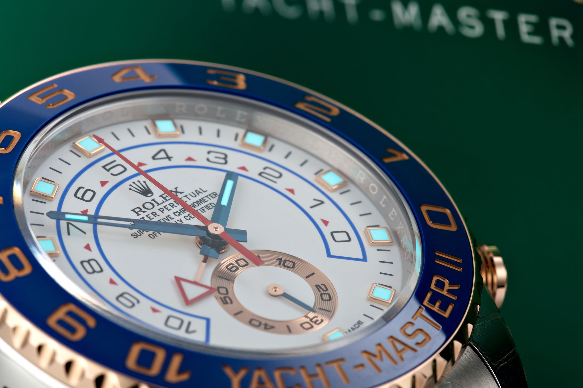ref 116681 | 'Fully Stickered' Everose Gold & Steel | Rolex Yacht-Master II
