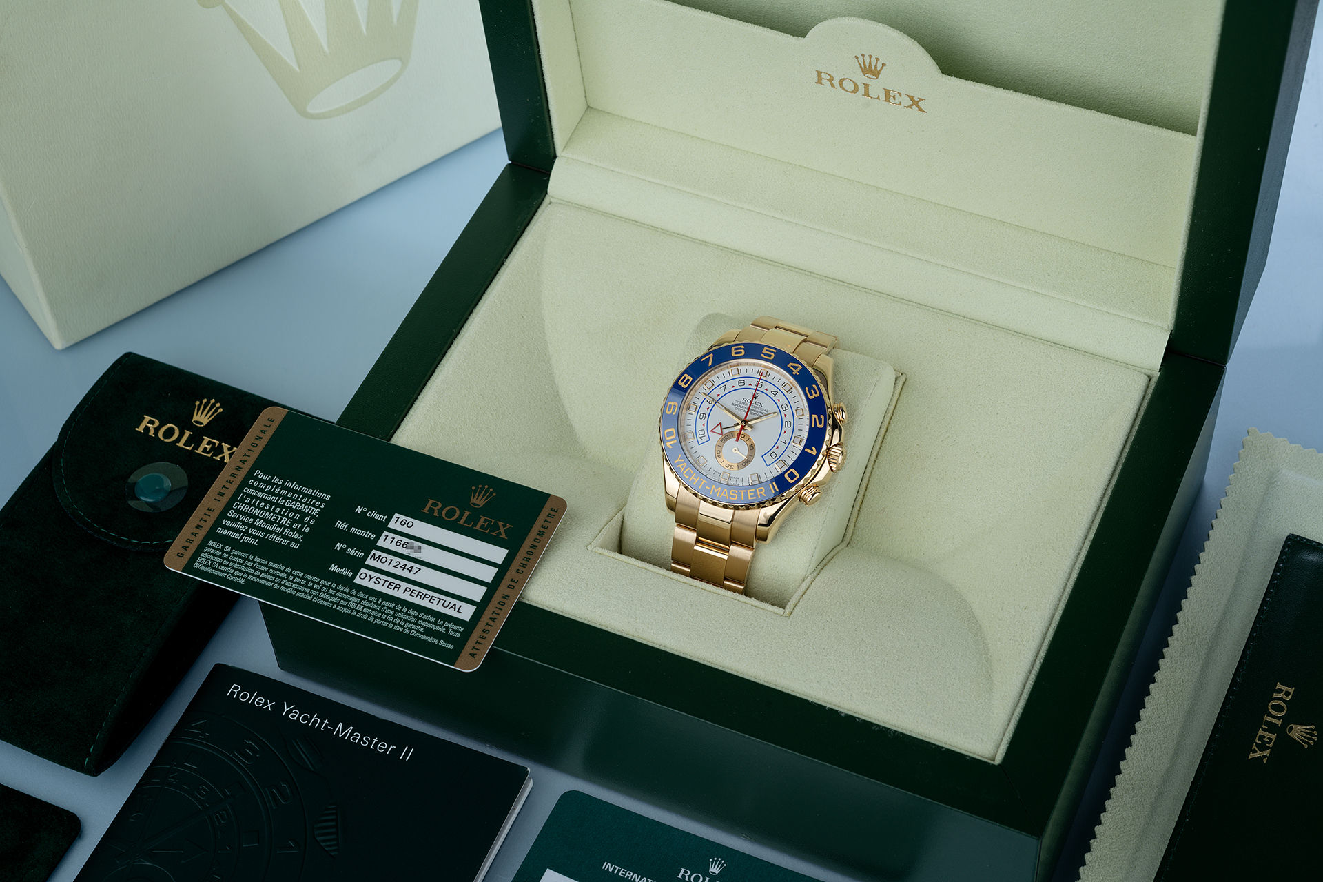 Rolex Yacht-Master II Watches | ref 116688 Yellow Gold 'Box & Papers' | The Watch Club