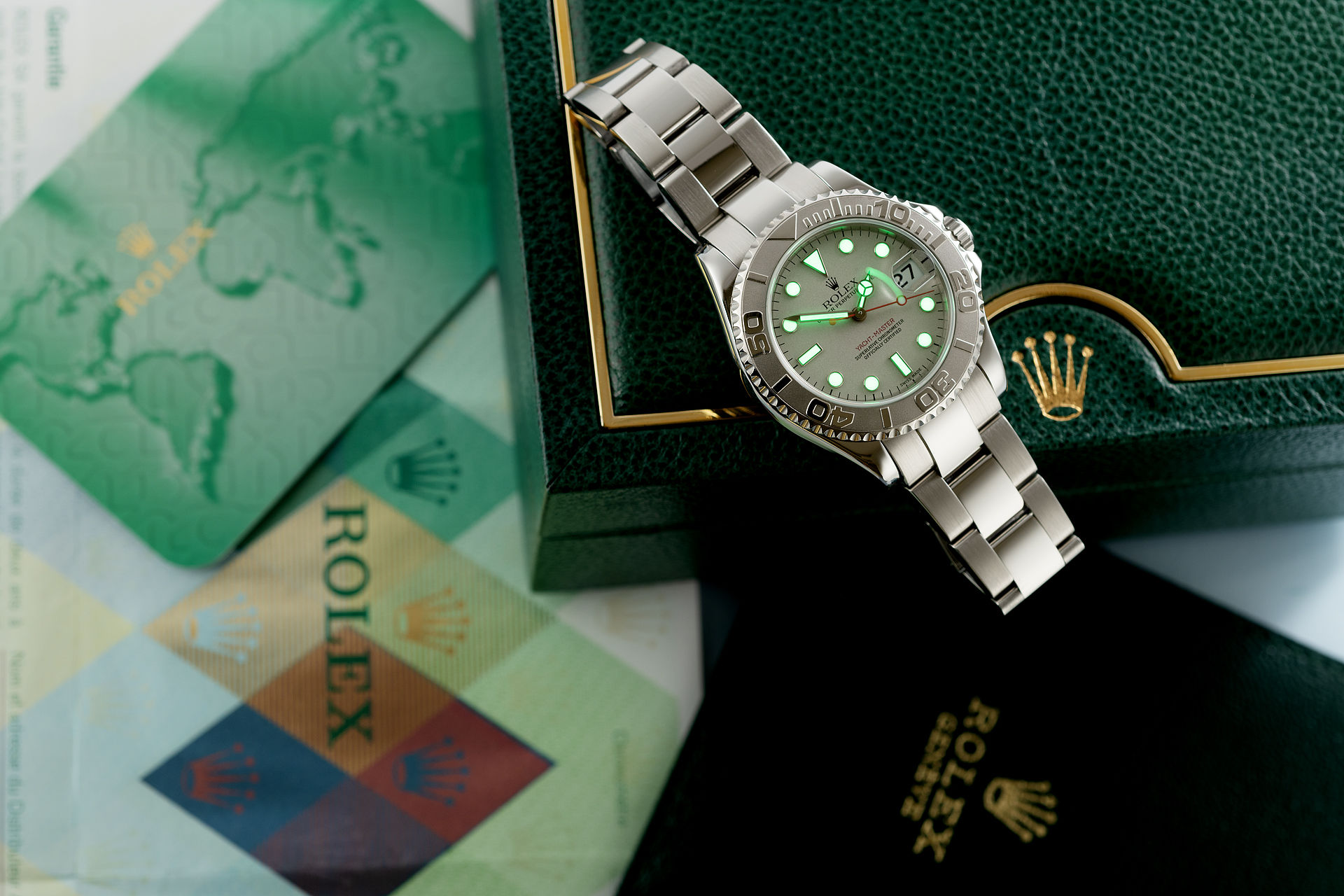 ref 168622 | Platinum Bezel Full Set | Rolex Yacht-Master