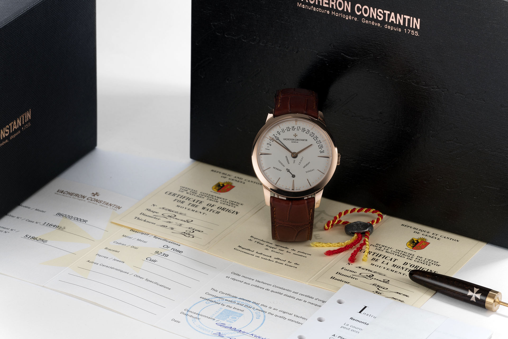 ref 86020/000R | 42mm Rose Gold 'Full Set' | Vacheron Constantin Patrimony