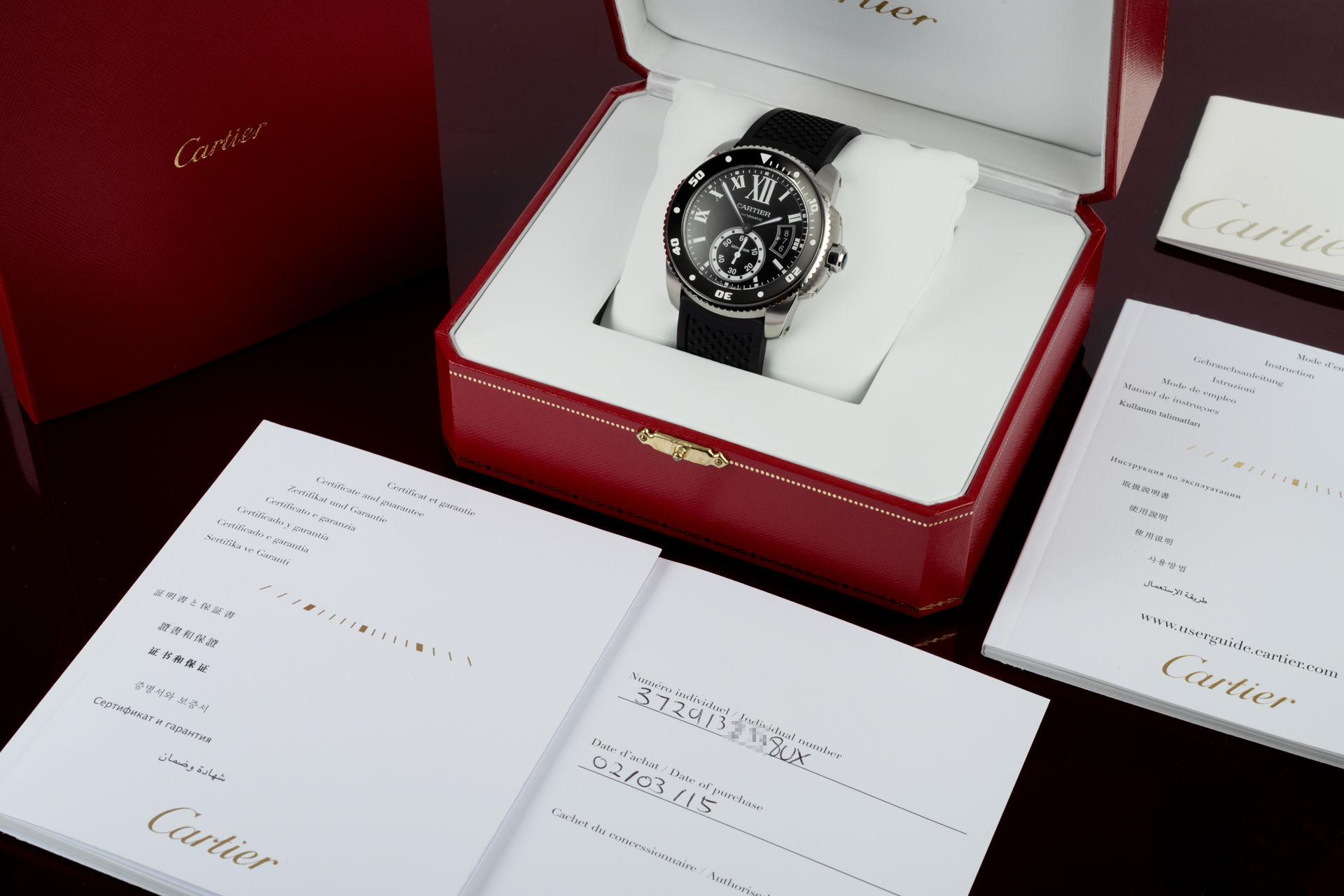 Box & Papers | ref W7100056 | Cartier Calibre de Cartier
