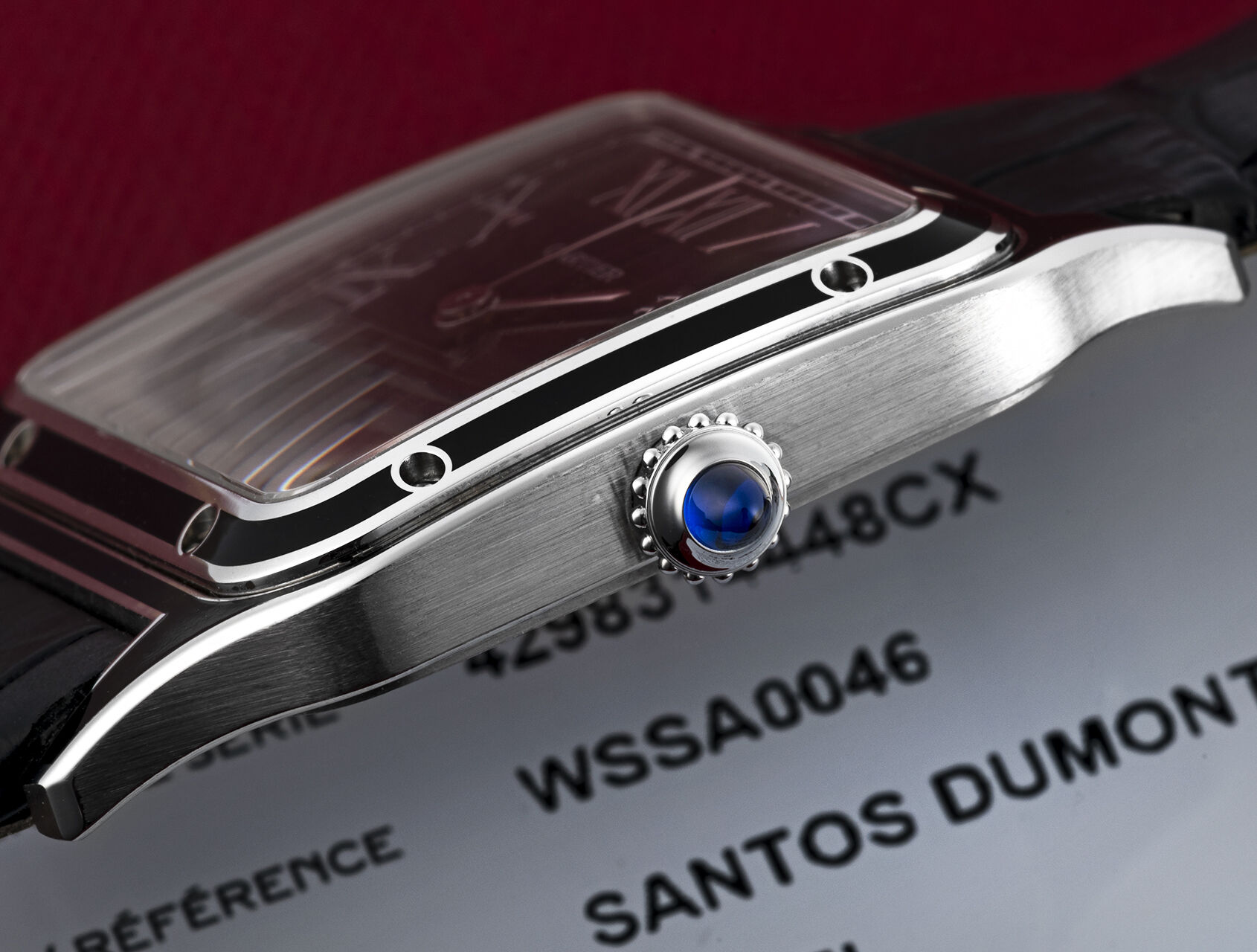 ref WSSA0046 | WSSA0046 - Black Lacquer | Cartier Santos Dumont