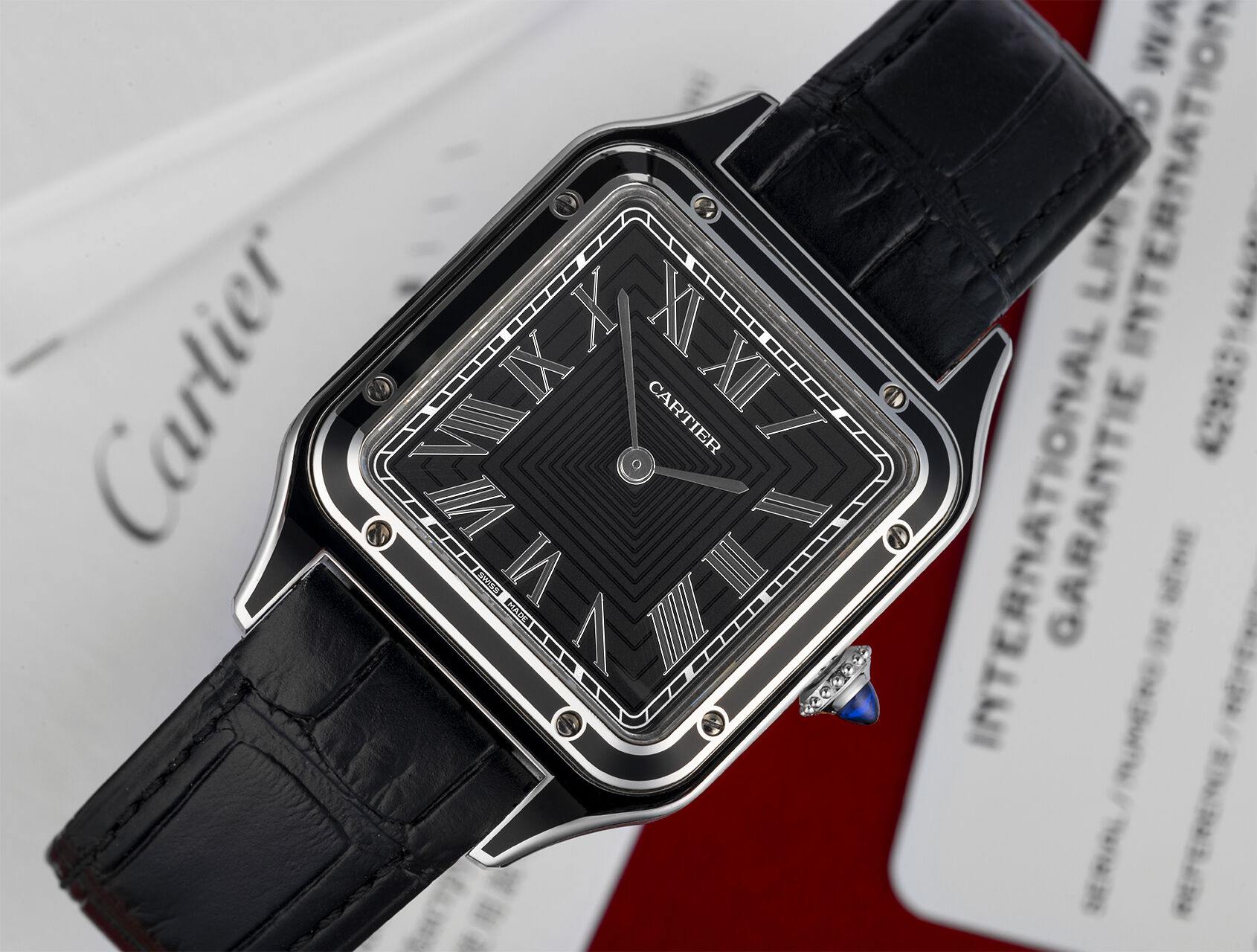 ref WSSA0046 | WSSA0046 - Black Lacquer | Cartier Santos Dumont