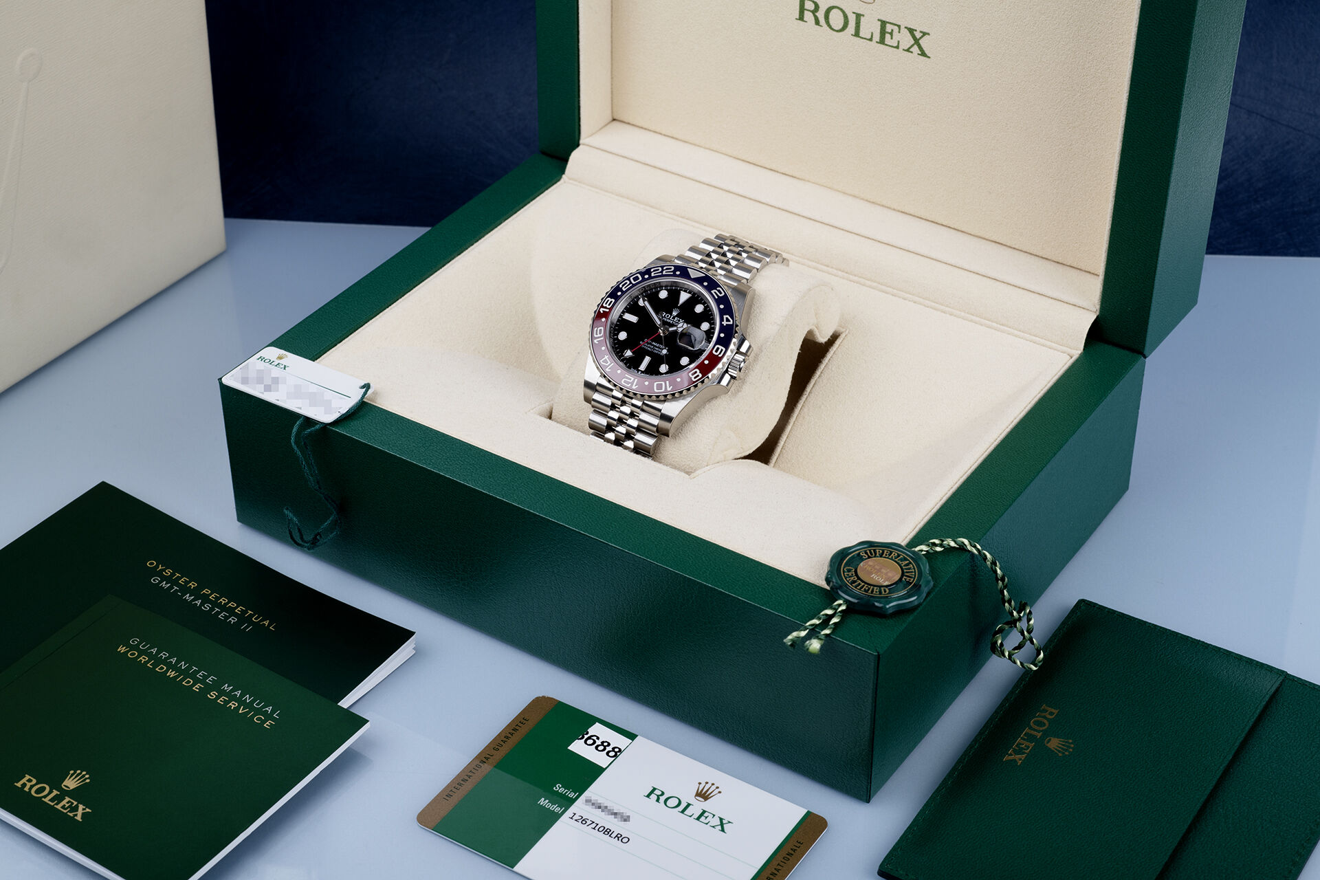 ref 126710BLRO | Box & Certificate | Rolex GMT-Master II