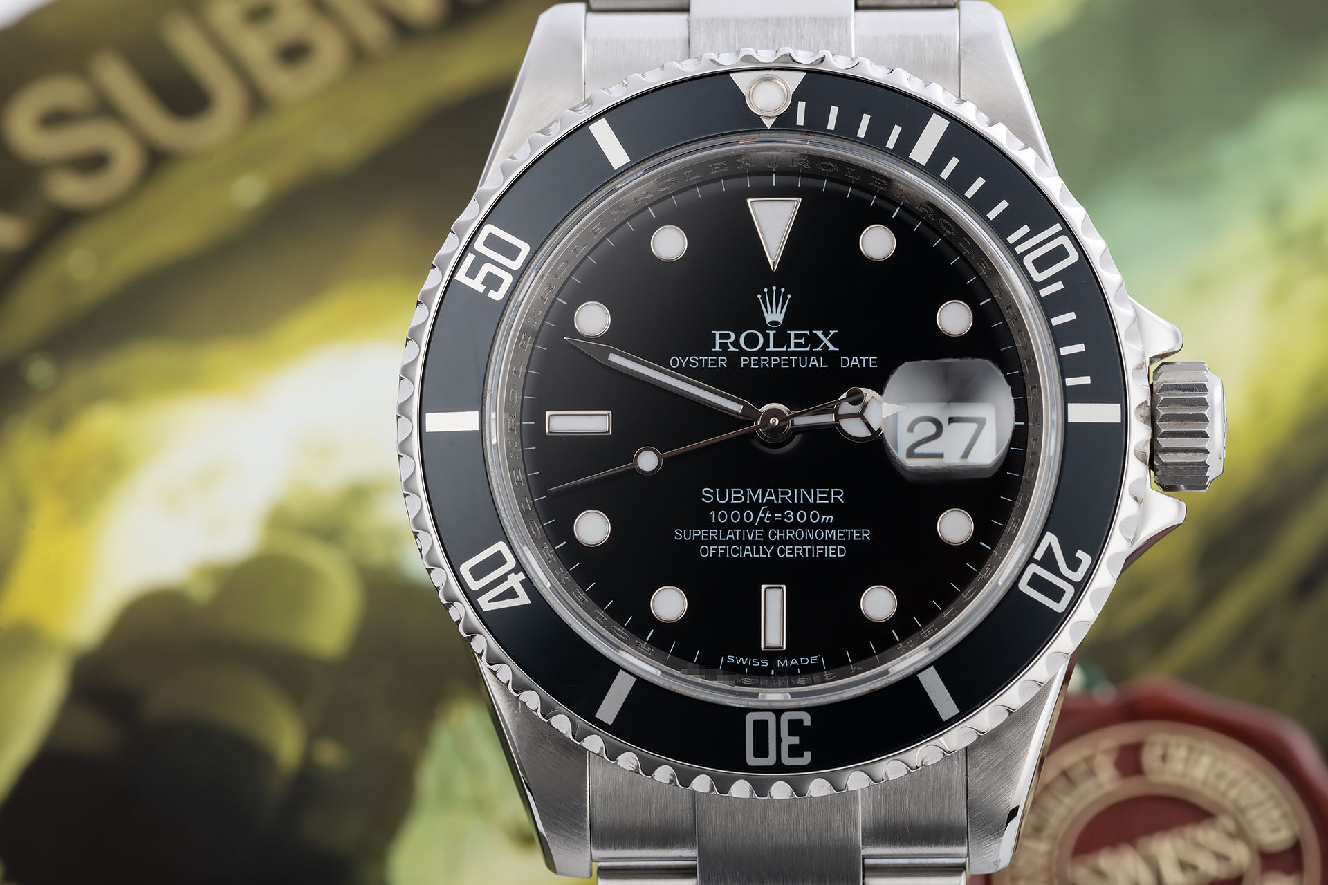 ref 16610 | Box & Certificate 'Rolex Service Warranty' | Rolex Submariner Date