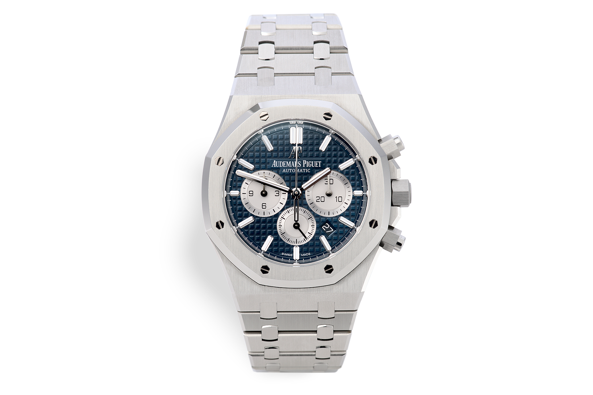 Audemars Piguet Royal Oak Chronograph Watches Ref st Oo 12st 01 Brand New Blue Dial The Watch Club Audemars Piguet Royal Oak Chronograph Watches Ref st Oo 12st 01 Brand New Blue Dial The Watch Club