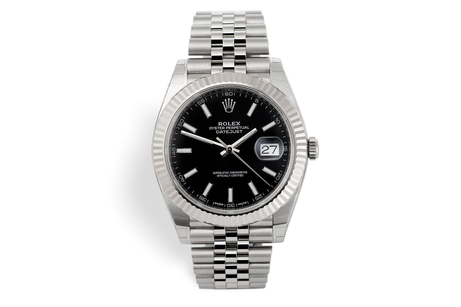 white gold fluted bezel