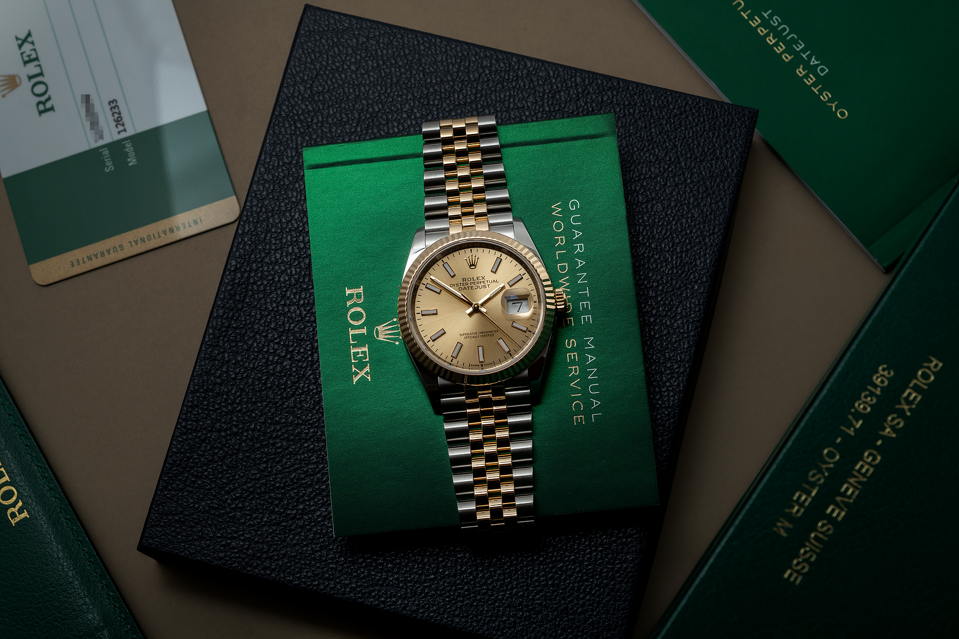 38325: Rolex Datejust 36, Ref. 126233, Green Diamond Dial, 2019 Full S –  Paul Duggan Fine Watches