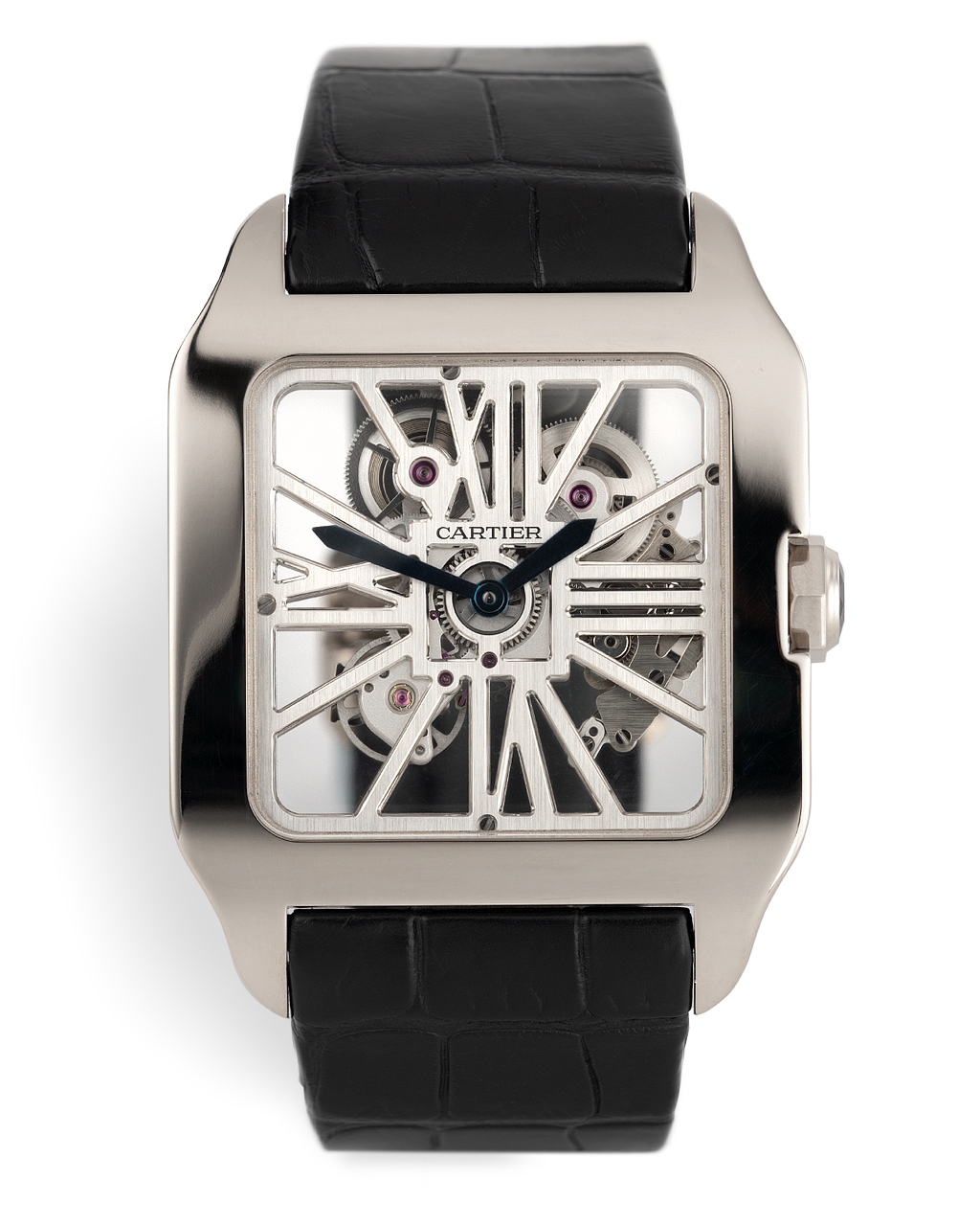 cartier skeleton watch iced out