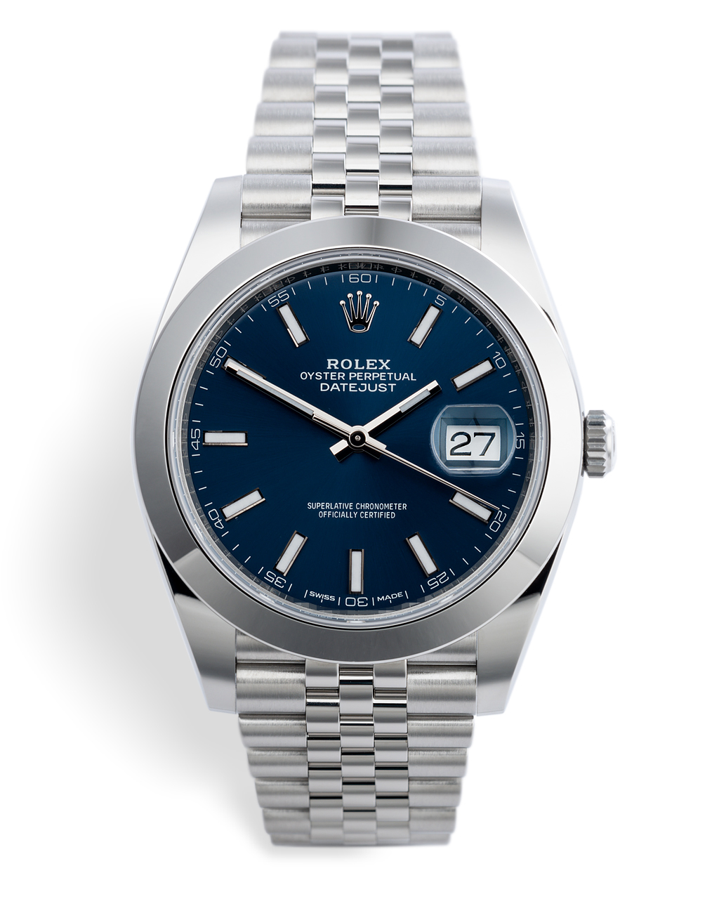 rolex just date blue