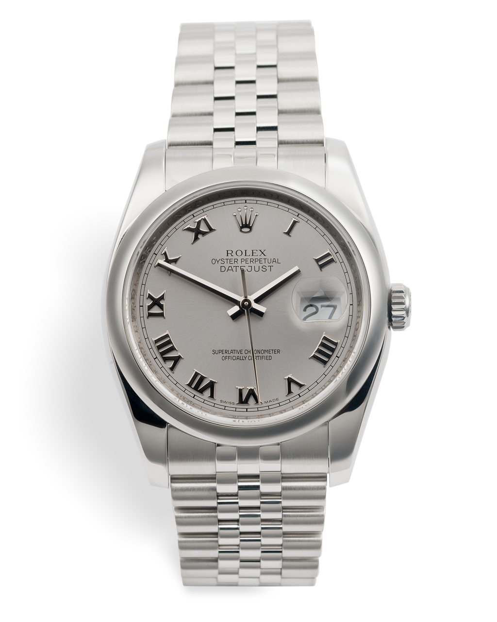 rolex datejust rhodium dial